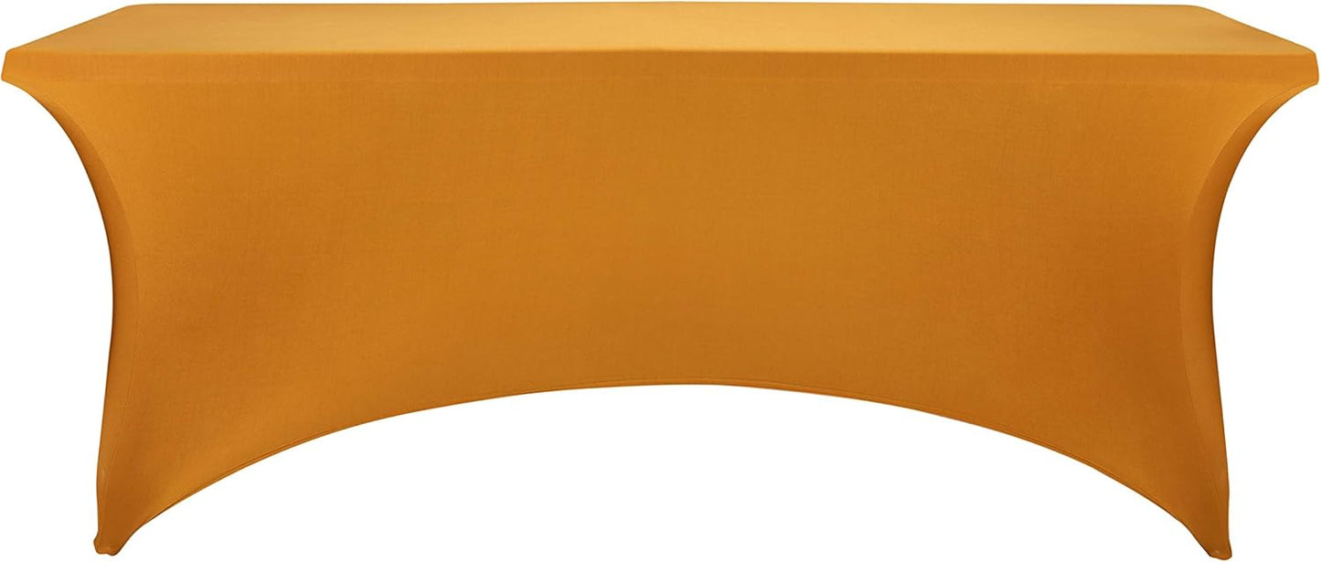 LZY Spandex Fitted Stretch Table Cover for 6 ft or 4ft or 8ft Folding Table, Rectangular Cocktail Tablecloth, Perfect for Party or Banquet