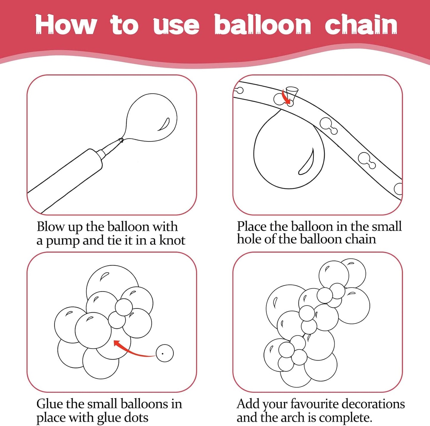 134Pcs Retro Rose Red Balloons Different Sizes 5 10 12 18 Inch Retro Rose Red Latex Balloon for Birthday Wedding Baby Shower.