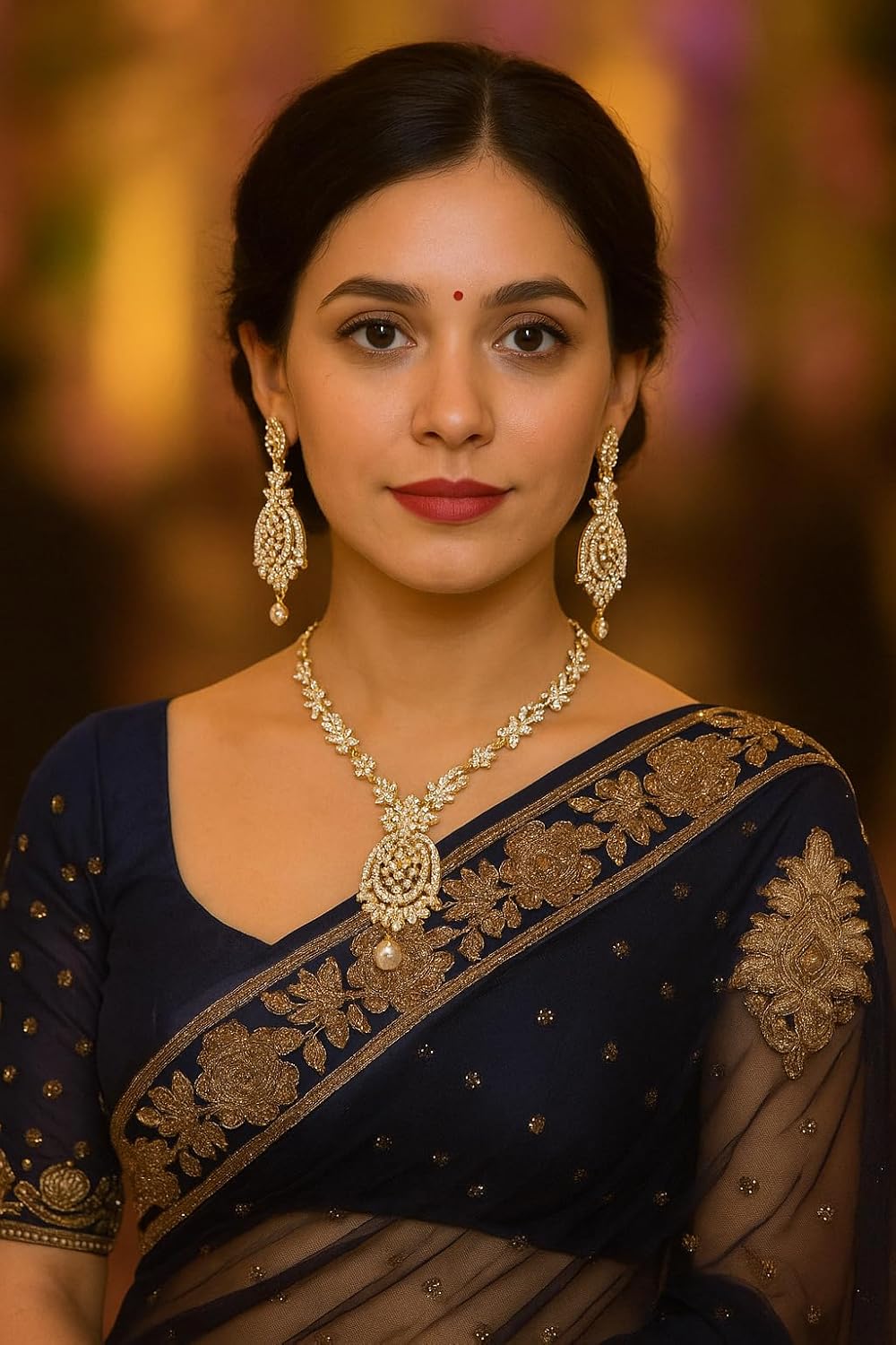 Touchstone Indian jewelry sets for women maang tikka wedding guest gold necklace bollywood jewellery set pageant elegant prom bride accessories western crystal chunky rhinestone necklaces