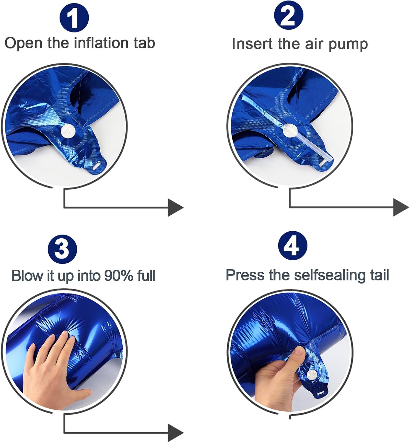 Night Blue Number 7 Balloon 40 Inch, 7th Birthday Party Decorations for Children, Giant 7 Foil Balloon for Party Supplies