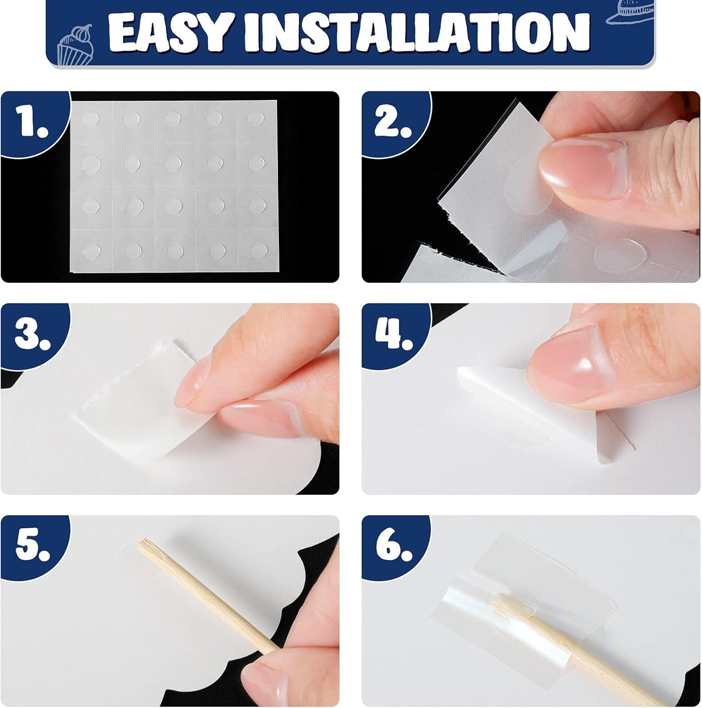 Zonon 24 Pieces Funny Photo Booth Props:Halloween,Christmas,Family Reunion, Class Reunion, Birthday, Weddings, Prom Disco Mardi Gras Party Supplies - Mix of Hats, Lipstick, Tie(Gold and Navy Blue)