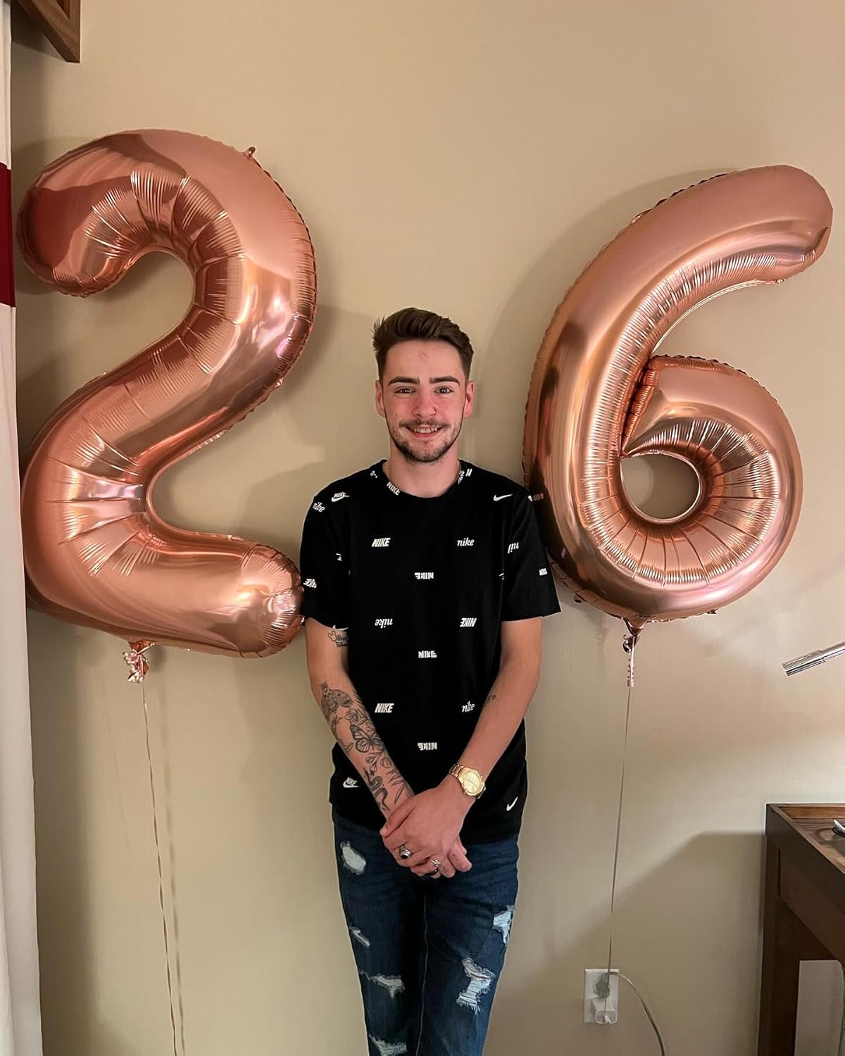 Rose Gold Number 16 Balloon 40 inch, 16 Number Balloons, 16th Birthday Decorations for Girls Boys, 16 Year Old Rose Gold Party Supplies