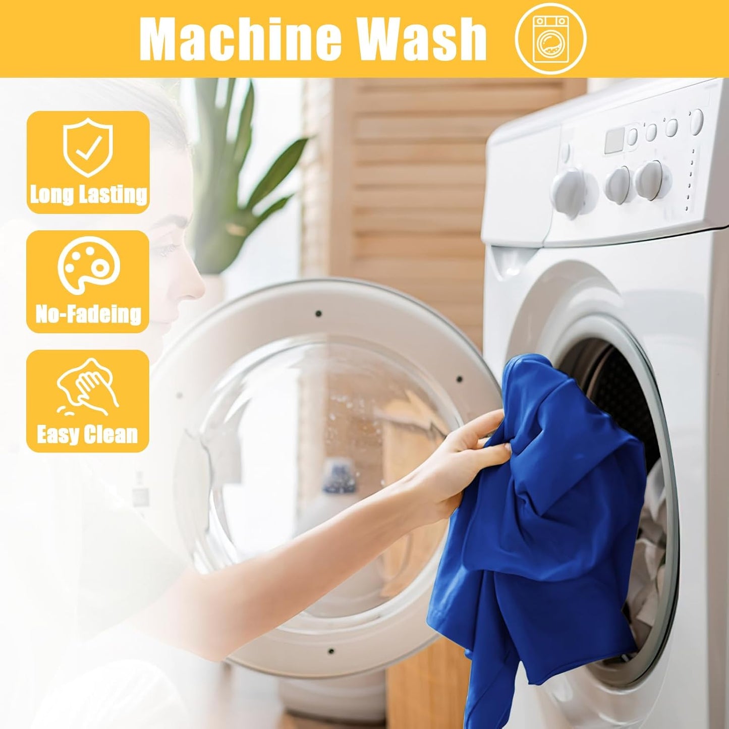 Rectangle Table Cloth, Waterproof Elastic Fitted Tablecloth for 4 Foot Folding Tables, Washable Polyester Tablecloths for Picnic, Camping, Outdoor (Blue, 24"x48")