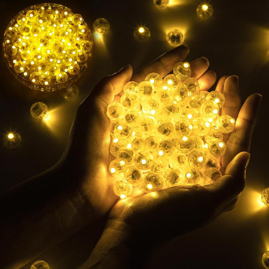 200pcs Balloon Lights Warm White Mini Led Lights Round Long Standby Time Multicolor Ball Lamps Paper Lantern Balloon Liamps for Easter Birthday Party Christmas Halloween Decoration