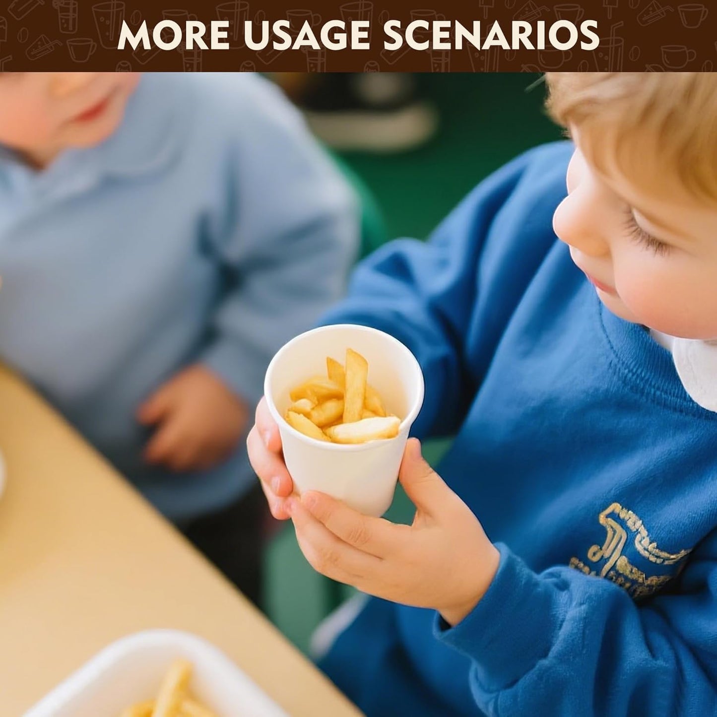 YEEHAW 3 oz 100 Pack Disposable Paper Coffee Bathroom Cups, Small White Mouthwash Cup for Bathroom