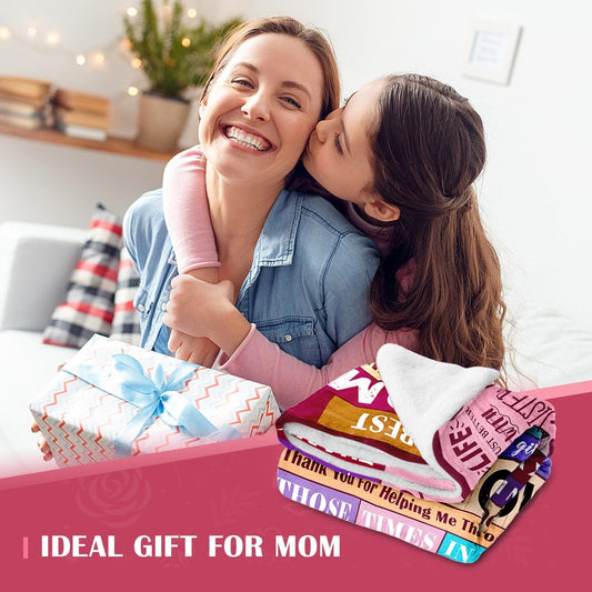 Mom Birthday Gifts from Daughter & Son - Best Mom Ever Gifts - Presents for Moms - Christmas Valentines Day Mothers Day Birthday Gift Ideas for Moms - Gift for Mother - To My Mom's Blanket 50"x60"