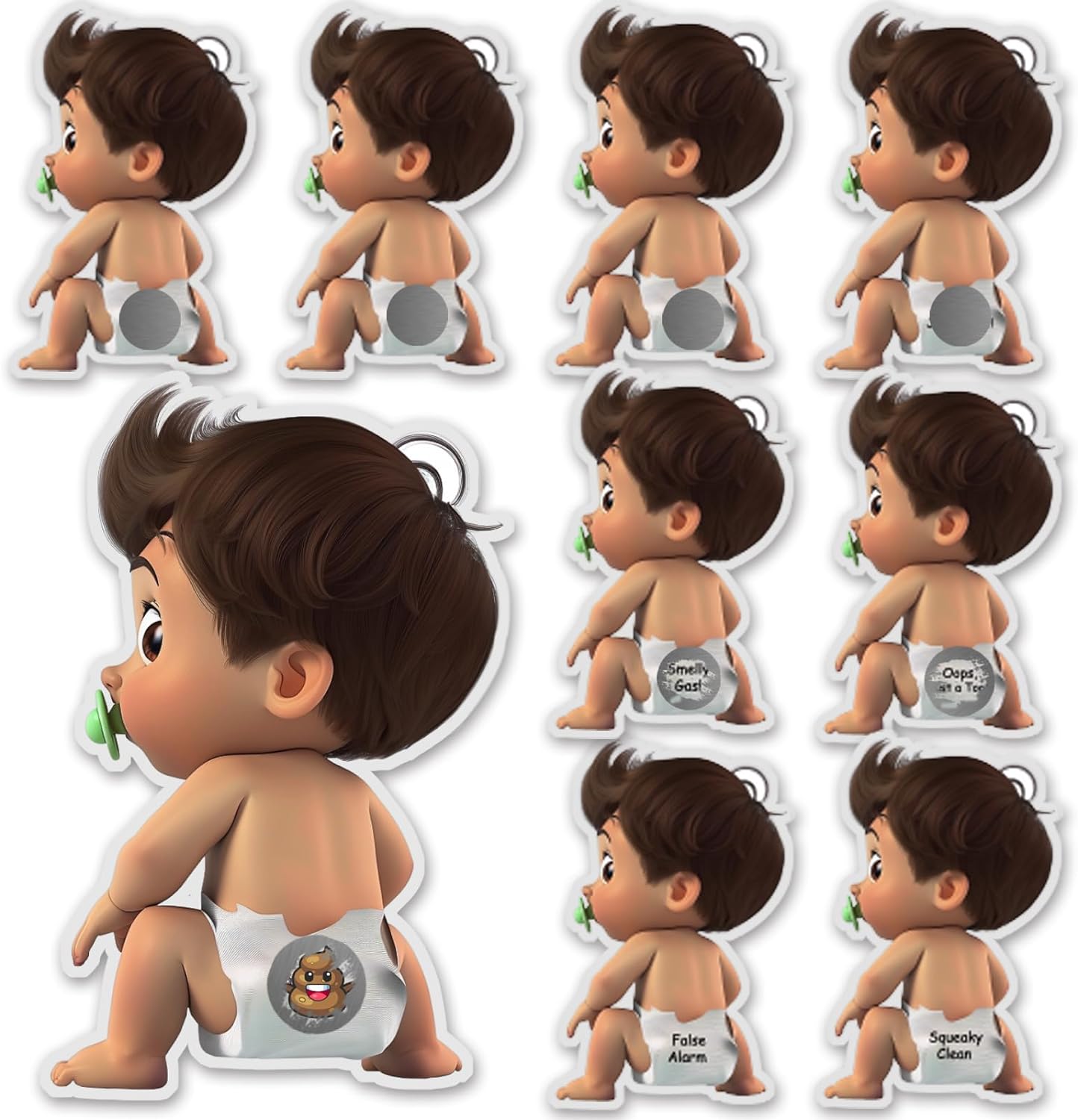 Baby Shower Scratch Off Games, Funny Lottery Card Ice Breaker for Baby Shower Party Favor Supplies, 40 Set Boys.