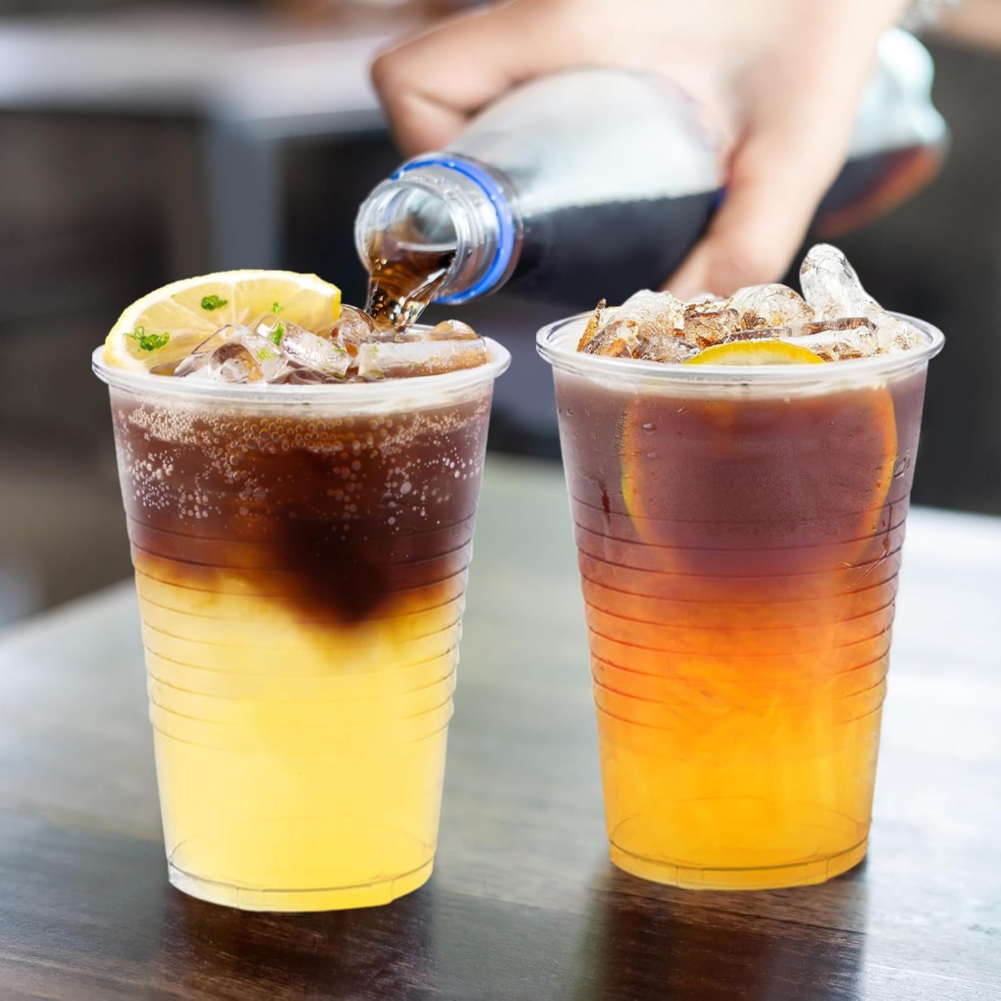 1000 Pack 9 oz Clear Plastic Cups, Small Plastic Cup Bulk, Clear Disposable Cocktail Cup, Cold Party Drinking Cups for Picnics, Ceremonies, Events