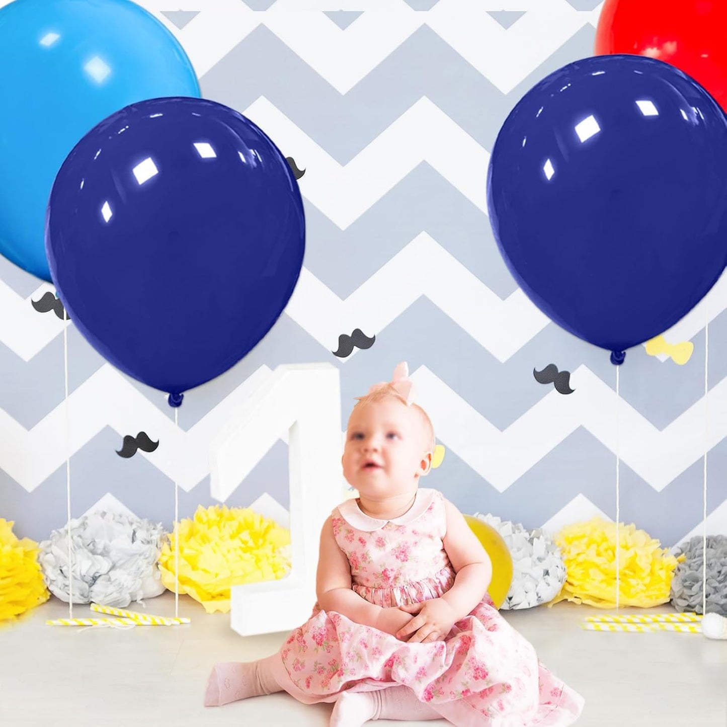 32Pcs Navy Blue Big Balloons 18 Inch, Round Dark Blue Large Latex Party Balloons for Birthday Wedding Decorations.