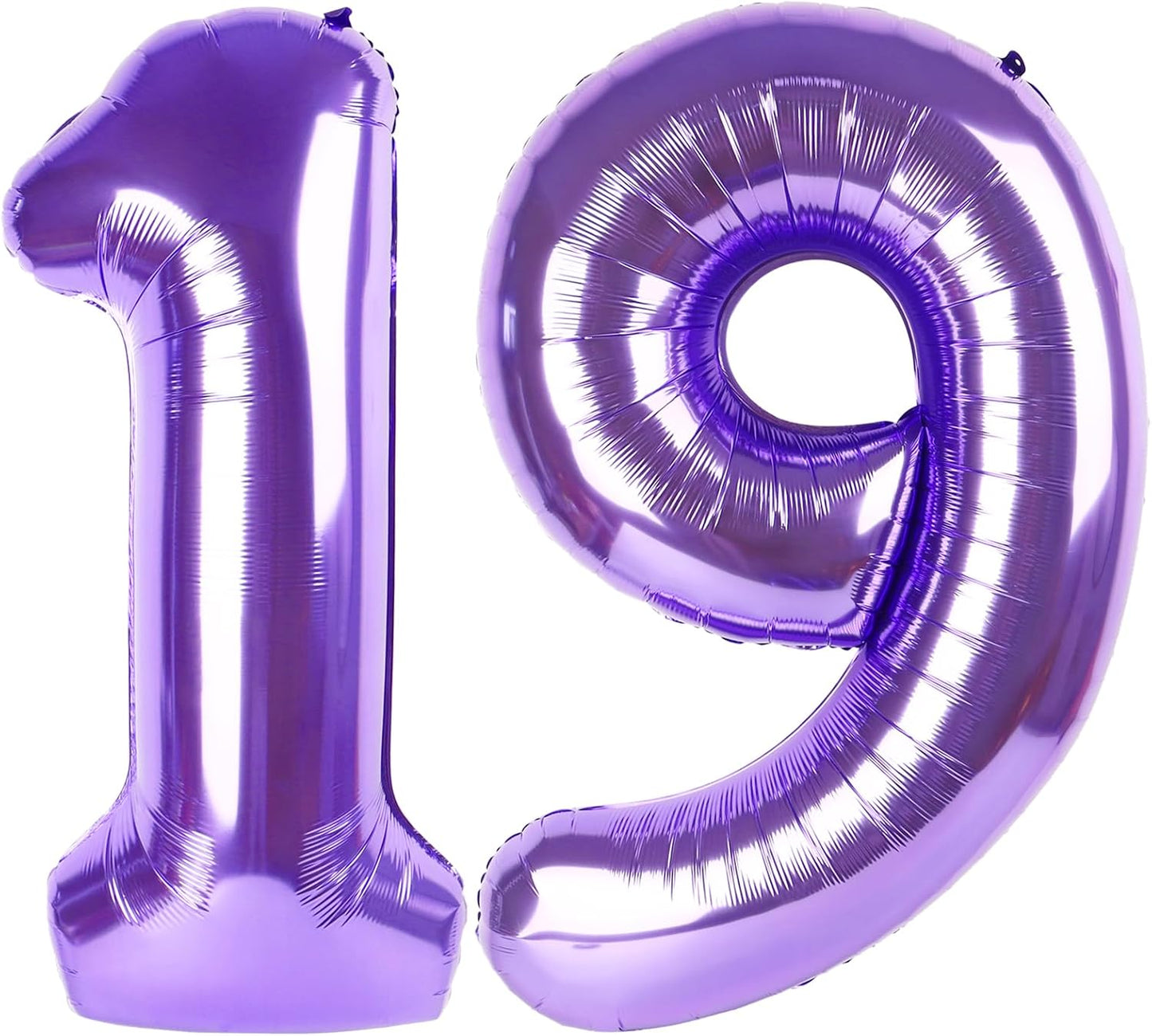 Purple Number 19 Balloon 40 inch, 19 Number Balloons, 19th Purple Birthday Decorations, 19 Year Old Girls Boys Party Supplies