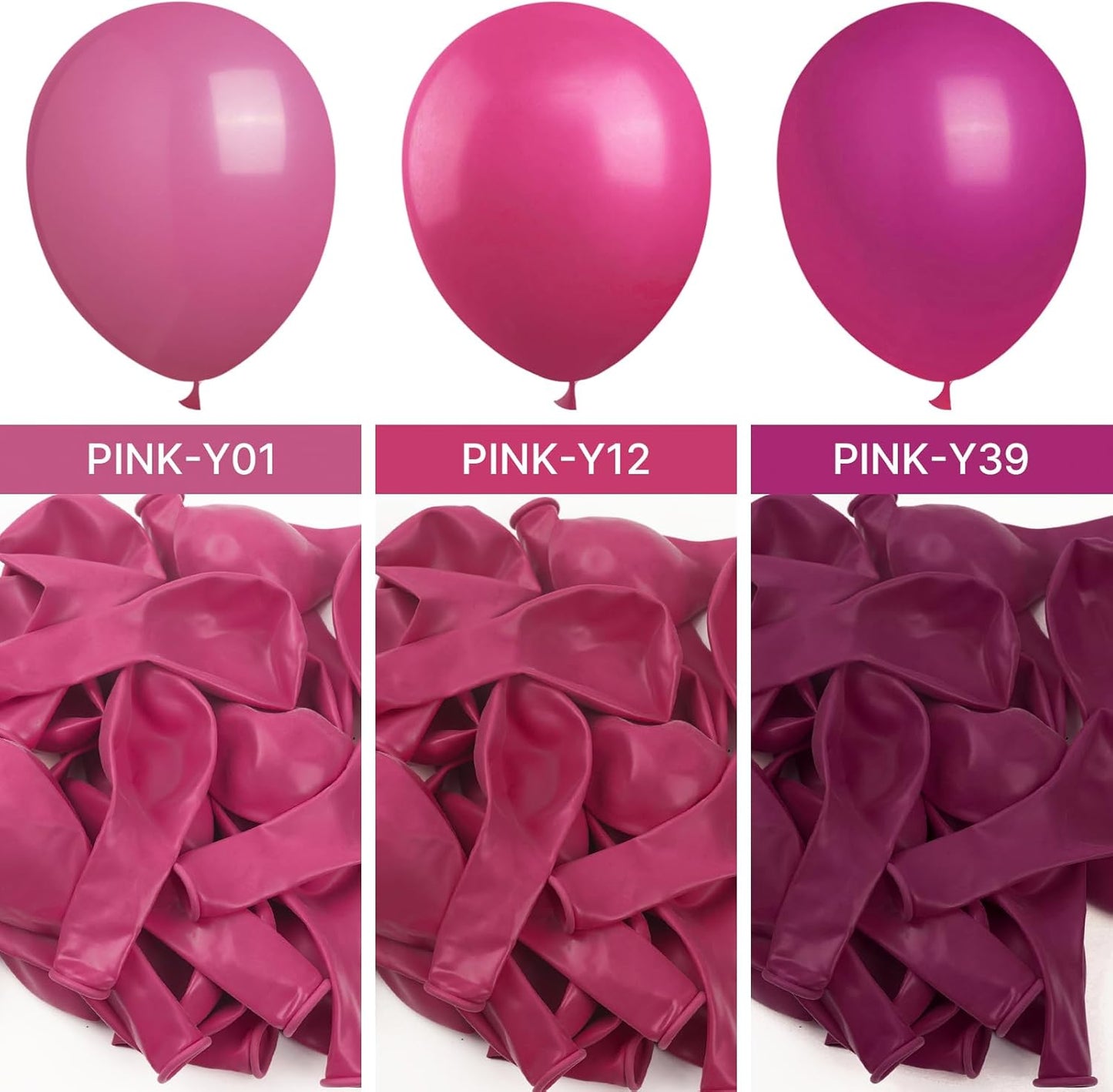 PartyWoo Hot Pink Balloons 50pcs 12 Inch Magenta Fuchsia Balloons for Baby Shower Gender Reveal Engagement Bachelorette Wedding Bridal Shower Anniversary Birthday Party Decorations Pink-Y12