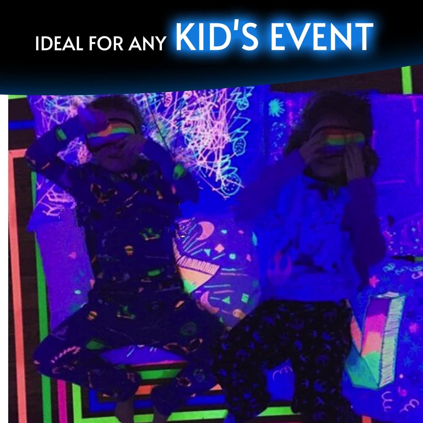 Glow King Blacklight Reactive Glow Tape | Premium UV Fluorescent Neon Party Gifts for Events | Multipurpose Luminous Colored Tape for Room Decoration | Glow in The Dark Cloth Tape – 0.25 in x 30 ft