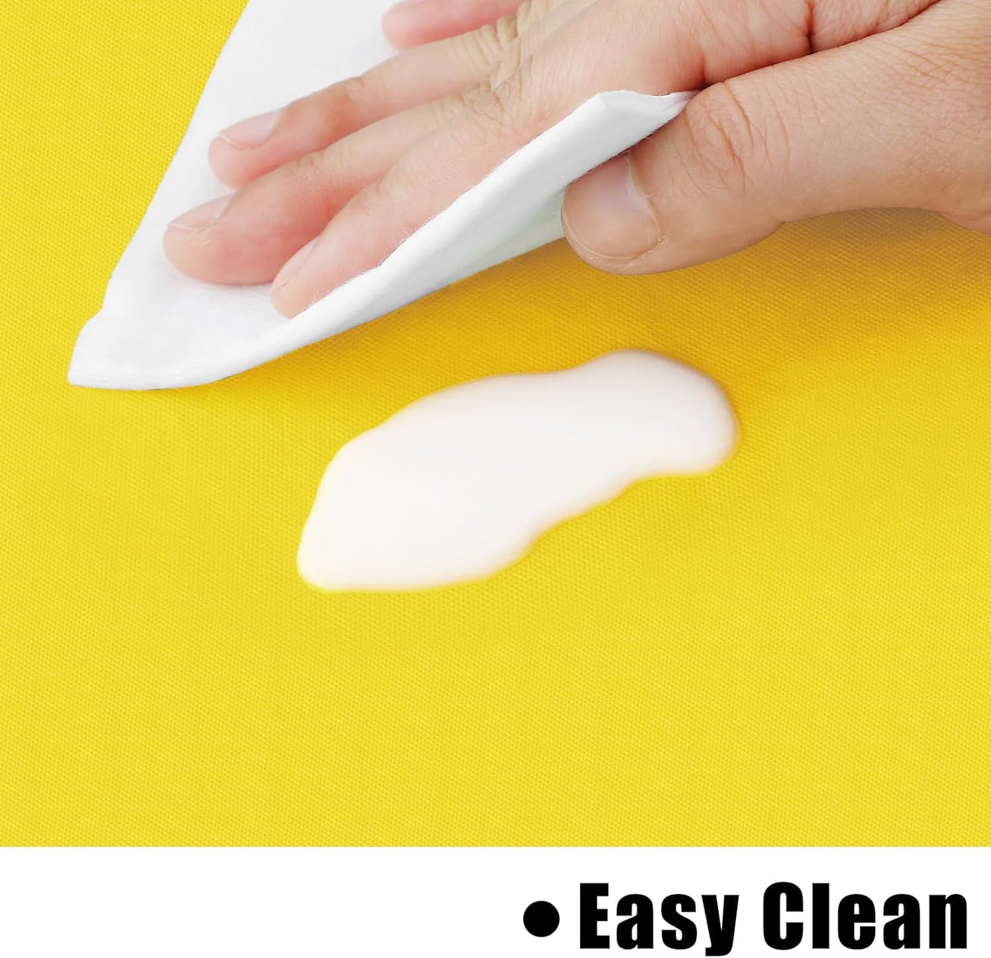 homing Round Vinyl Tablecloth, Waterproof Spillproof Plastic Flannel Backed Table Cloth, Wipe Clean Table Cover for Dining, Buffet Parties and Camping (Yellow, 60")