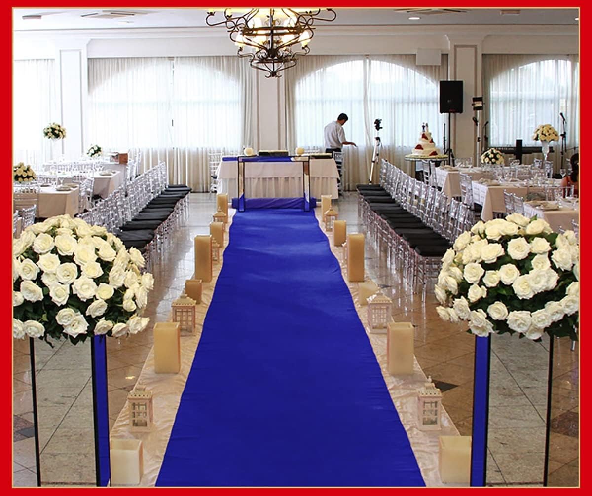 Royal Blue Aisle Runners Wedding Accessories Aisle Runner Carpet Rugs for Step and Repeat Display, Ceremony Parties and Events Indoor or Outdoor Decoration 36 Inch Wide x50 feet Long
