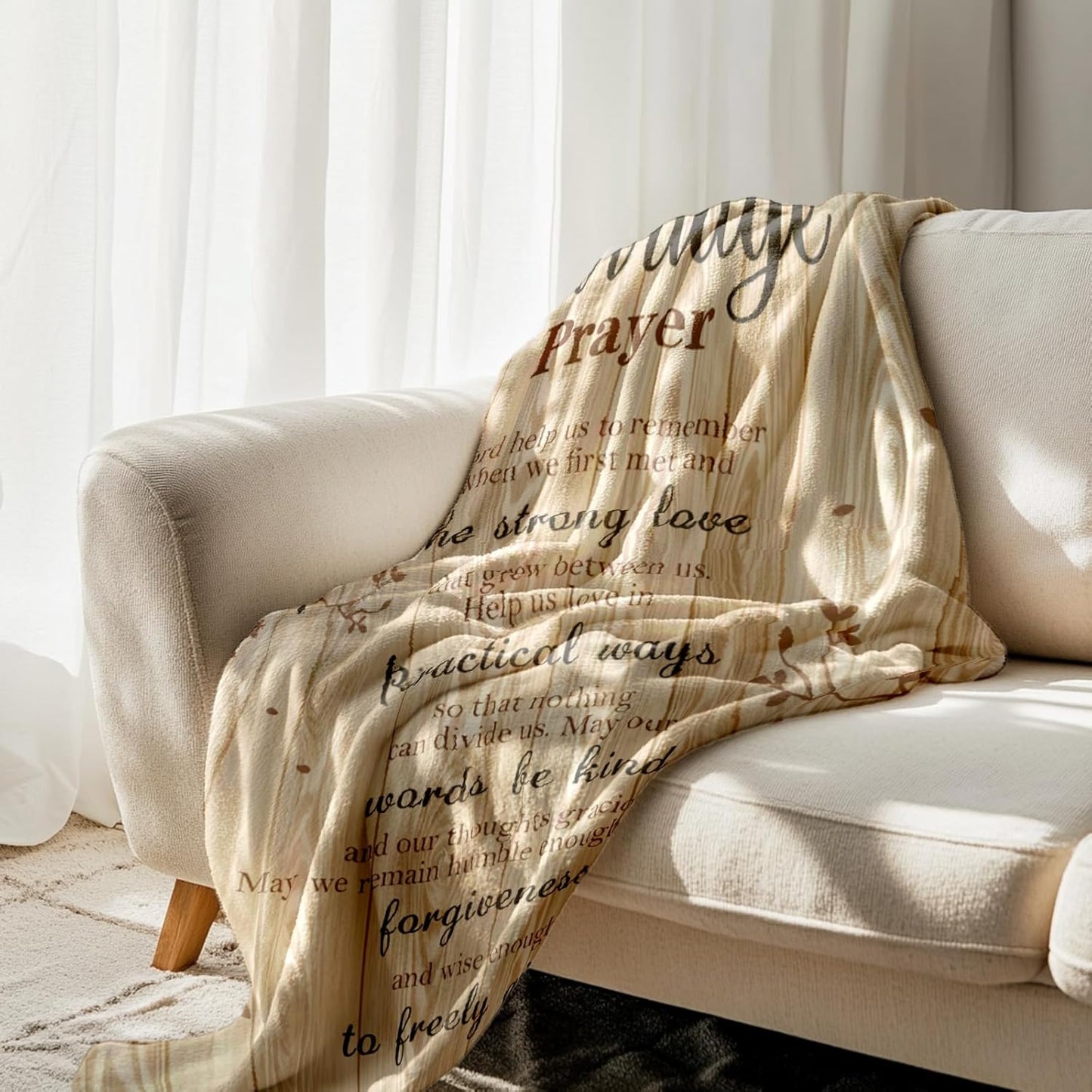 Uniquilling Wedding Gifts for Couples 2025, Newlyweds Gifts for Couples Bridal Shower Gift, Best Bride Gifts for Wedding Day, Marriage Prayer Throw Blanket 60"x 50"