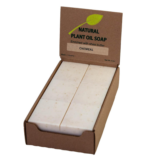Simple Scents Australia Oatmeal & Bran Scented Natural Soap Bars (12 Bars), 3.5oz Moisturizing French Triple Milled Soap Bars Enriched with Shea Butter - Pure Plant Oil Bath & Body Bars