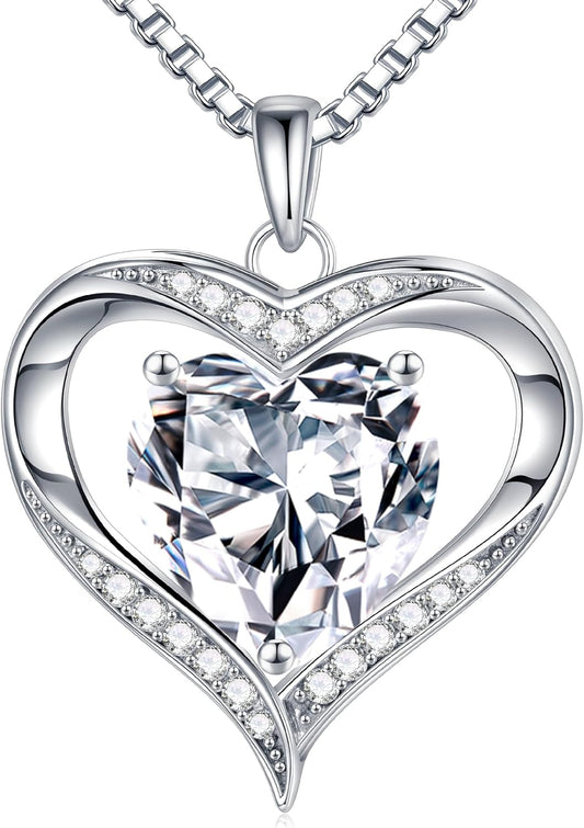 MOOSEA Christmas Gifts for Women Wife, 1-3ct D Color VVS1 925 Sterling Silver Anniversary Birthday Gifts for Women Wife Girlfriend Jewelry Moissanite Necklace