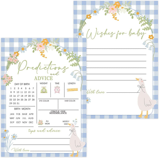 Silly Goose Baby Shower Games, Baby Predictions & Advice Cards for Baby Shower Game Activity, Silly Goose Wishes Cards, Advice for New Parents to Be, Baby Party Wishes Games Cards for Guest 30 Pack