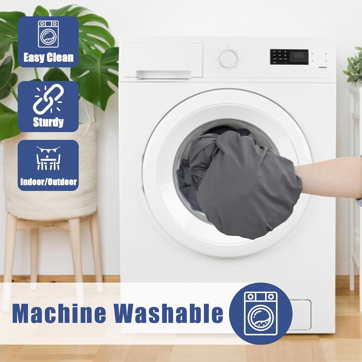 Spandex 5 Foot Rectangle Table Cloth 2 Pack, Elastic Fitted Tablecloths for Picnic, Stretch Washable Patio Table Cover for Outdoor, Camping, Banquet and Parties (Grey, 36"x60")