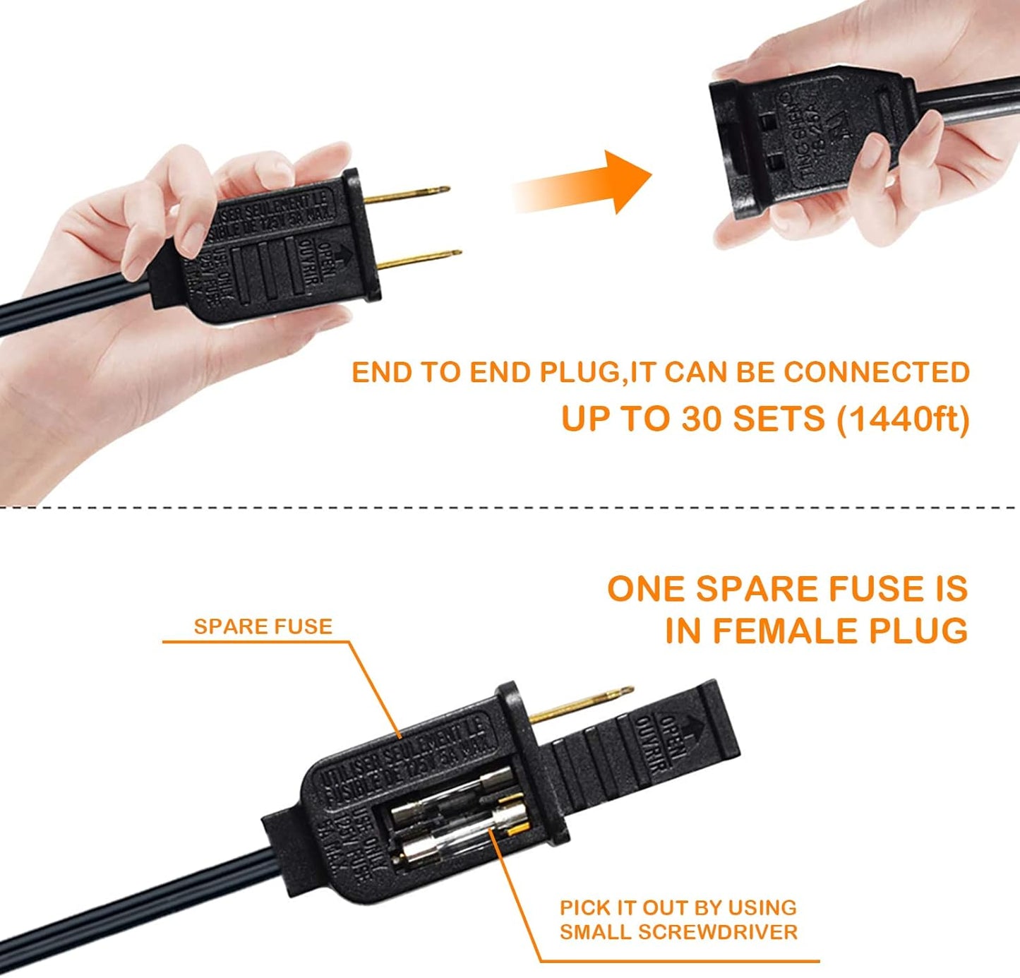 DGE Outdoor LED String Lights 48FT Patio Shatterproof & Waterproof IP65, 18 AWG UL Listed Wire Bright String Light for Patio, Backyard, Gazebo, Porch, Wedding Party