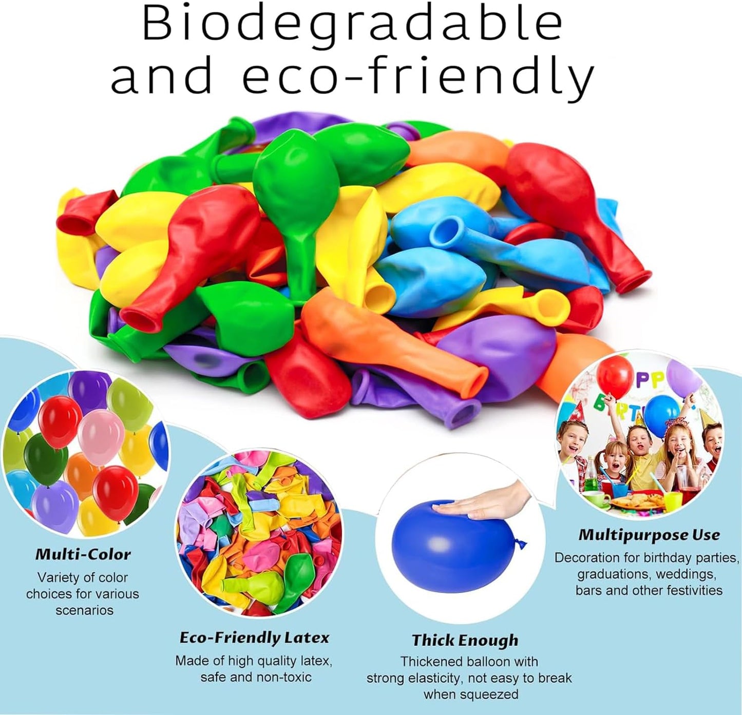 100pcs 12 Inch Rainbow Latex Balloons for Birthday, Baby Shower, Wedding.Vibrant Assorted Colors for Party Decorations - Create Stunning Balloon Arches & Backdrops with Ease!