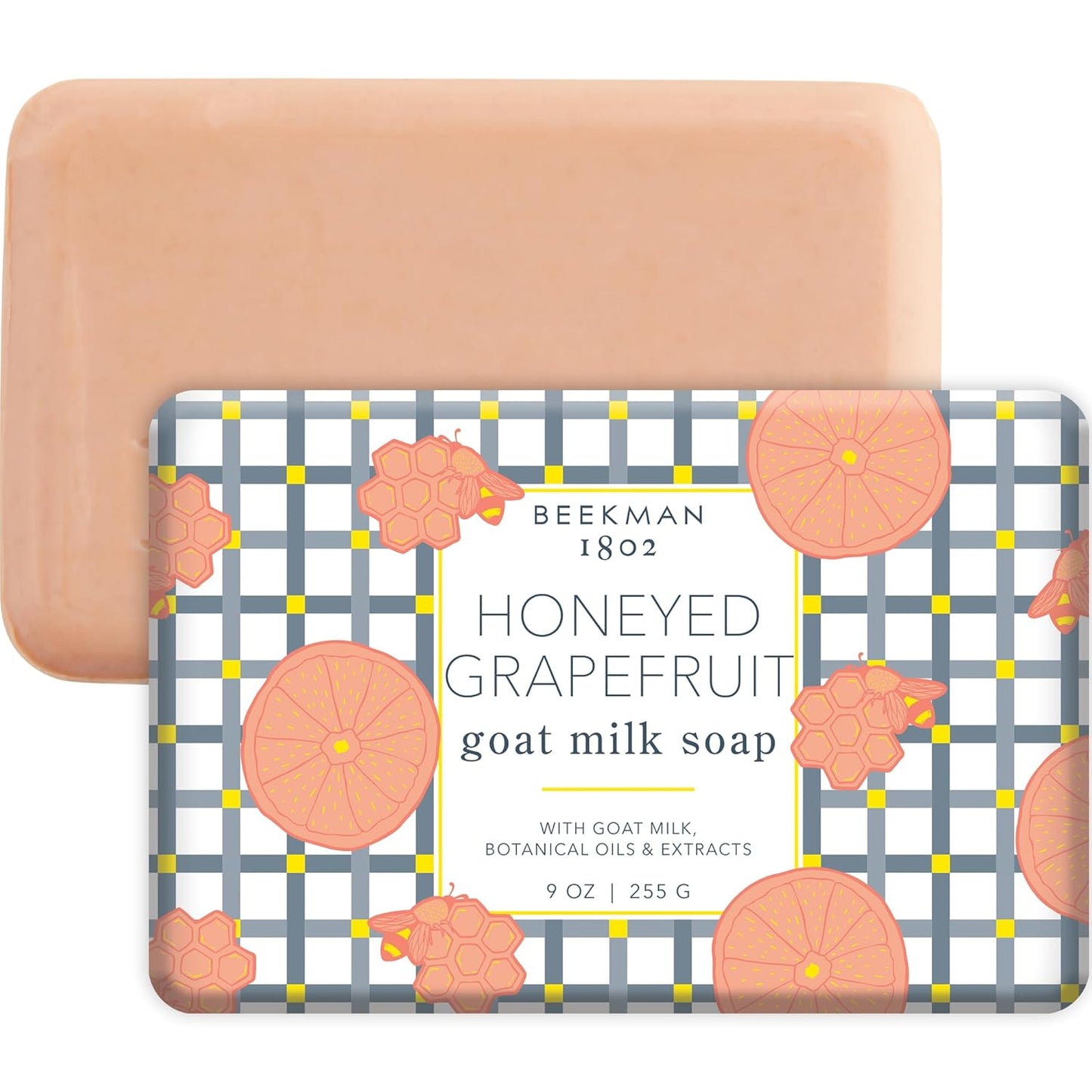 Beekman 1802 Goat Milk Soap Bar, Honeyed Grapefruit - 9 oz - Nourishes, Moisturizes & Hydrates the Body - Good for Sensitive Skin - Cruelty Free