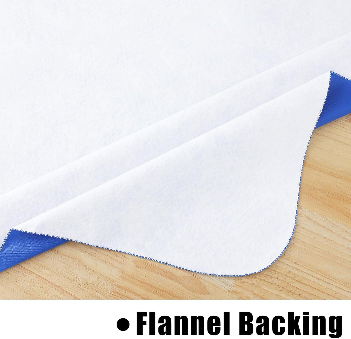 homing 2 Pack Rectangle Vinyl Tablecloth, Waterproof Spillproof Plastic Flannel Backed Table Cloth, Wipe Clean Table Cover for Dining, Buffet Parties and Camping (Blue, 54" x 78")