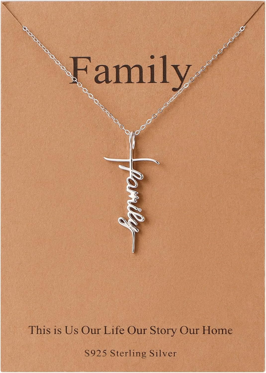 Lcherry Faith Cross Pendant Necklace for Women Religious Christian Jewelry Mother's Day Gifts for Women