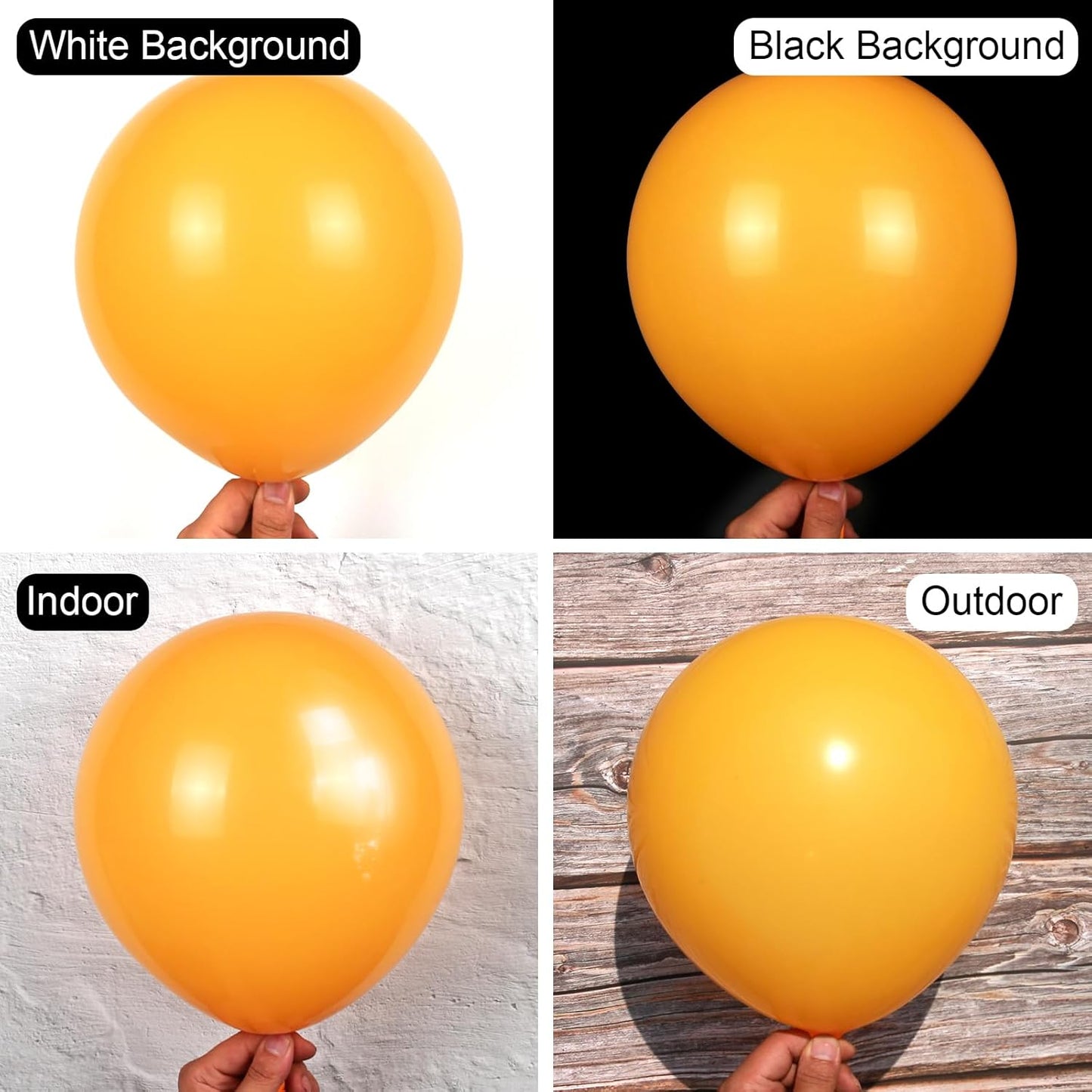 Orange Yellow Balloons, 150 pcs Different Sizes Pack of 18 Inch 12 Inch 10 Inch 5 Inch Tangerine Yellow Balloons for Balloon Garland Balloon Arch as Birthday Party Wedding Decorations