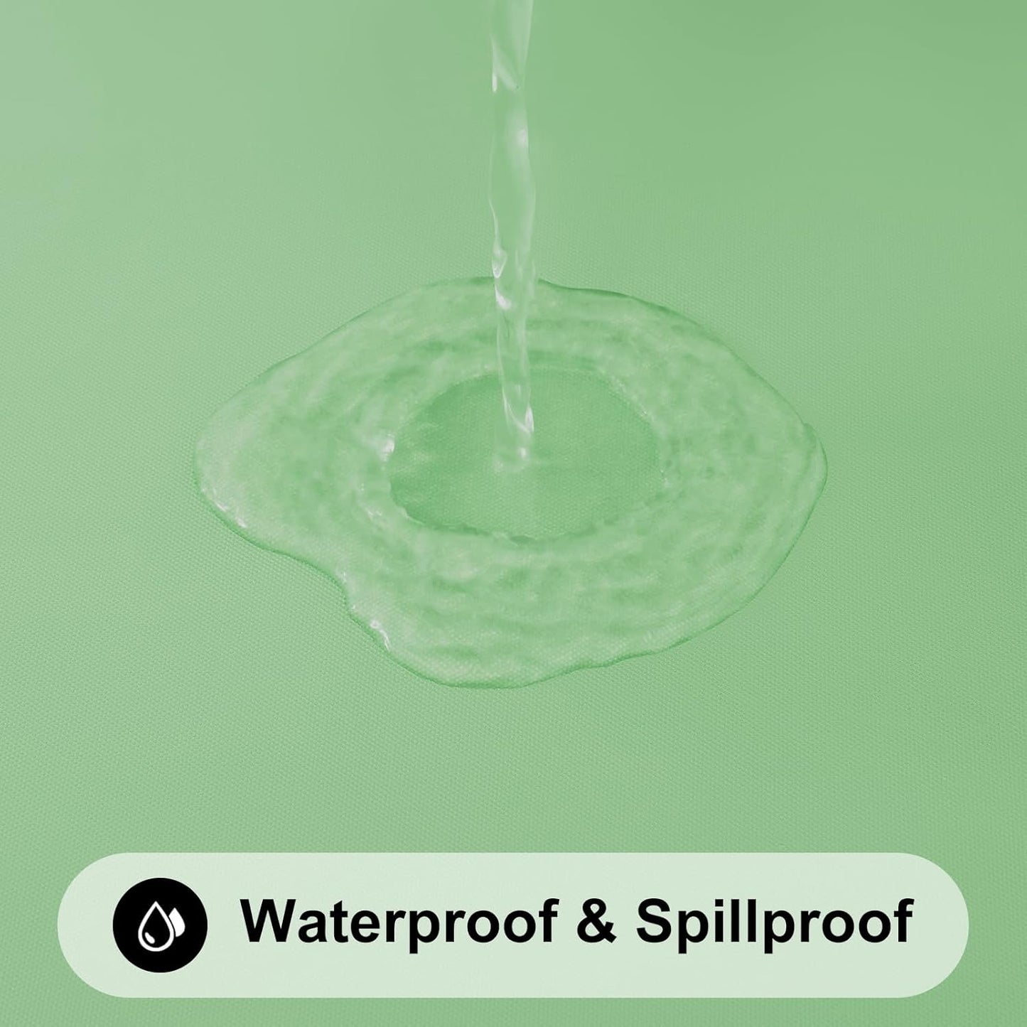 Smiry Rectangle Tablecloth, Elastic Fitted Flannel Backed Vinyl Tablecloths for 4ft Folding Tables, Waterproof Wipeable Table Covers for Indoor, Outdoor, Picnic and Camping (Sage Green, 30"x48")