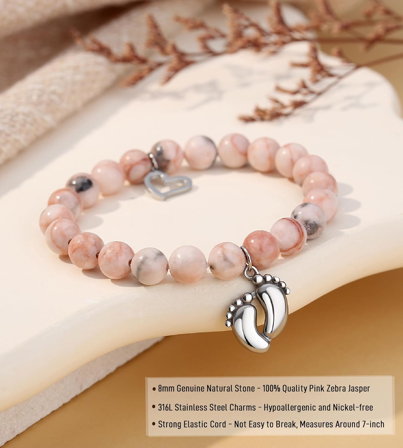 TONY & SANDY New Mom Gifts, Bracelets for First Time Moms on Mother's Day, Birthday, Christmas, Stocking Stuffers