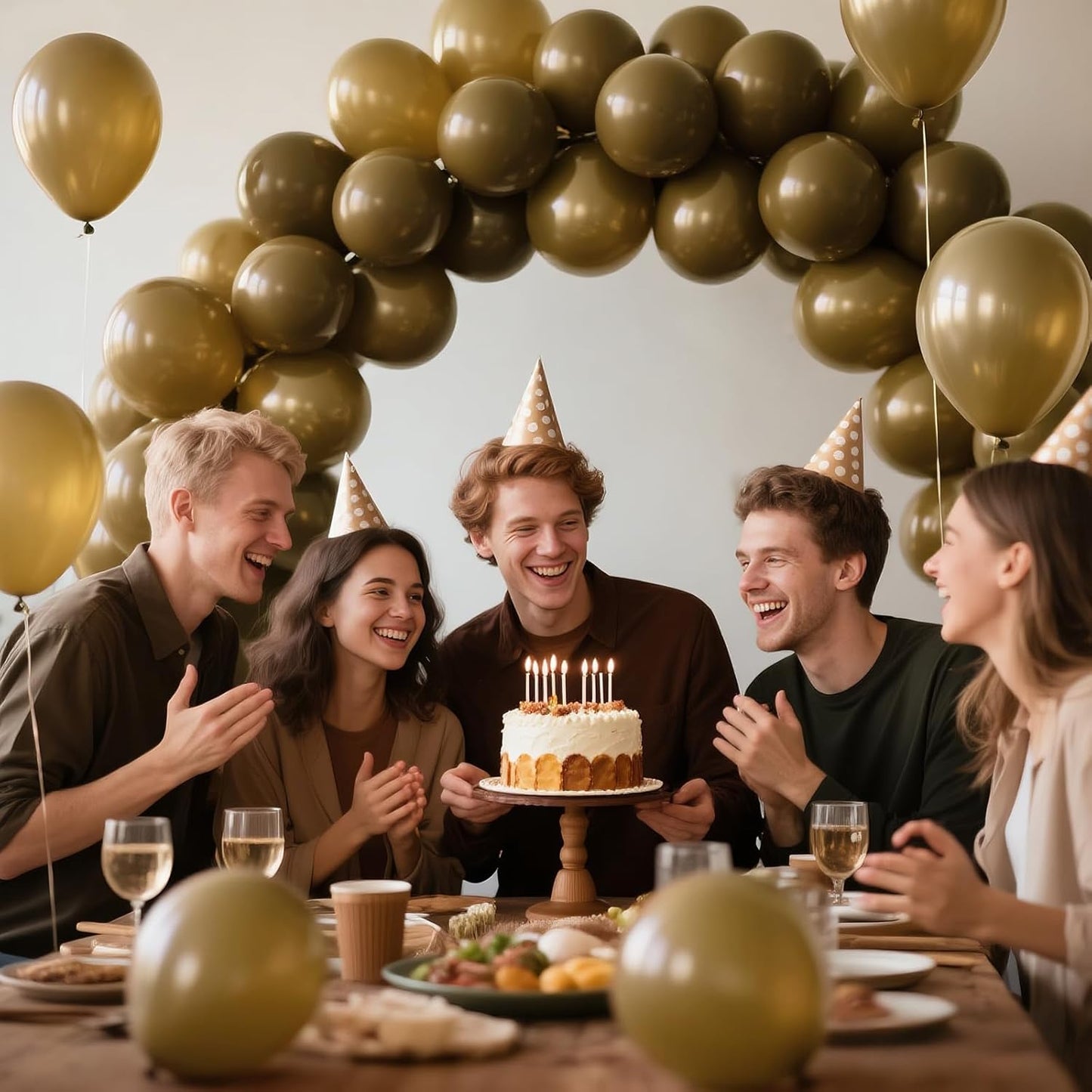 KAWKALSH Brown Balloon 12 Inch, 110pcs Latex Party Balloons Helium Bright Color for Birthday Baby Shower Wedding Party Supplies Arch Garland Decoration