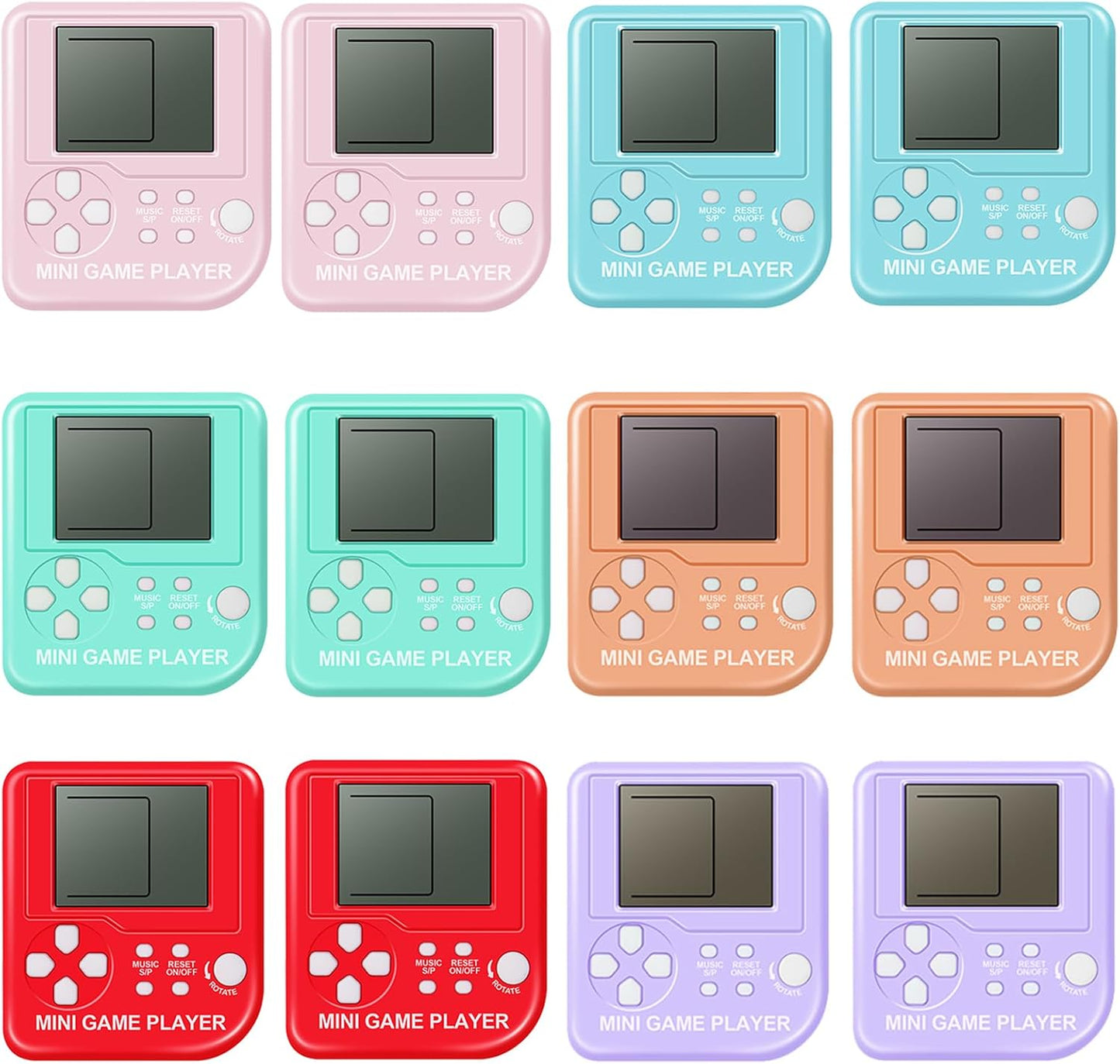 12Pcs Video Game Party Favors for Kids, Mini Game Keychain Arcade Party Favors Birthday Supplies Classroom Prizes for Boys and Girls