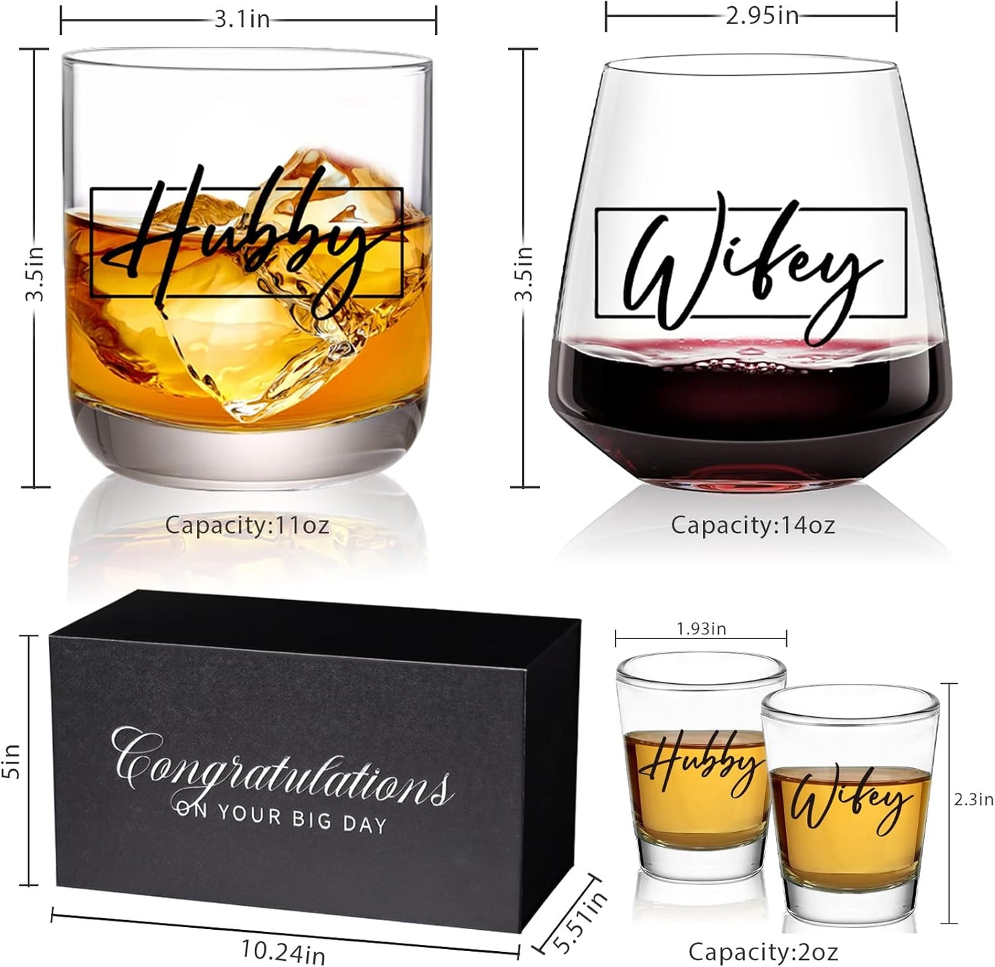 Couple Gifts for Christmas, Unique Engagement Wedding Gifts for Newlywed Mr and Mrs Him and Her, Novel Christmas Wishes for Couples