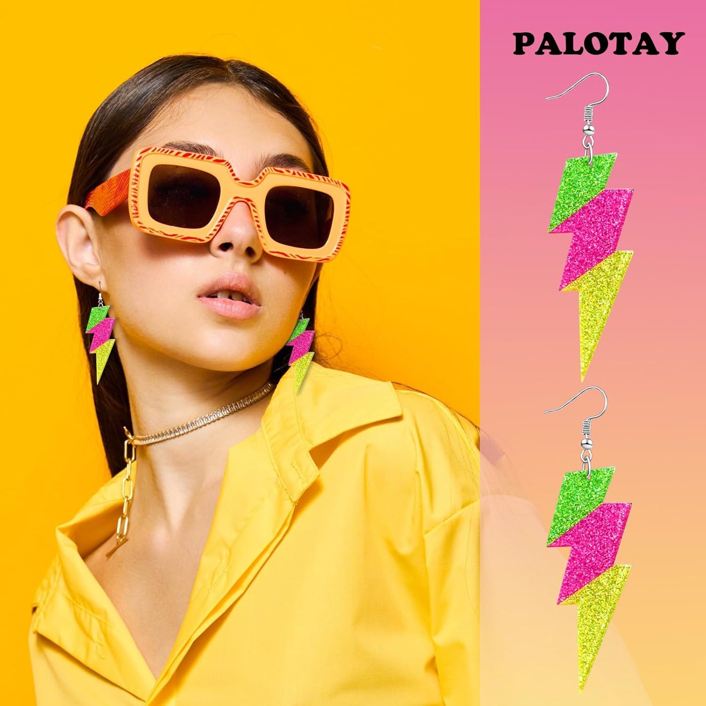 80s 90s Retro Cassette Tape Neon Earrings for Women Acrylic Radio Earring Set for 80s 90s Accessories Cosplay Party Jewelry Gifts