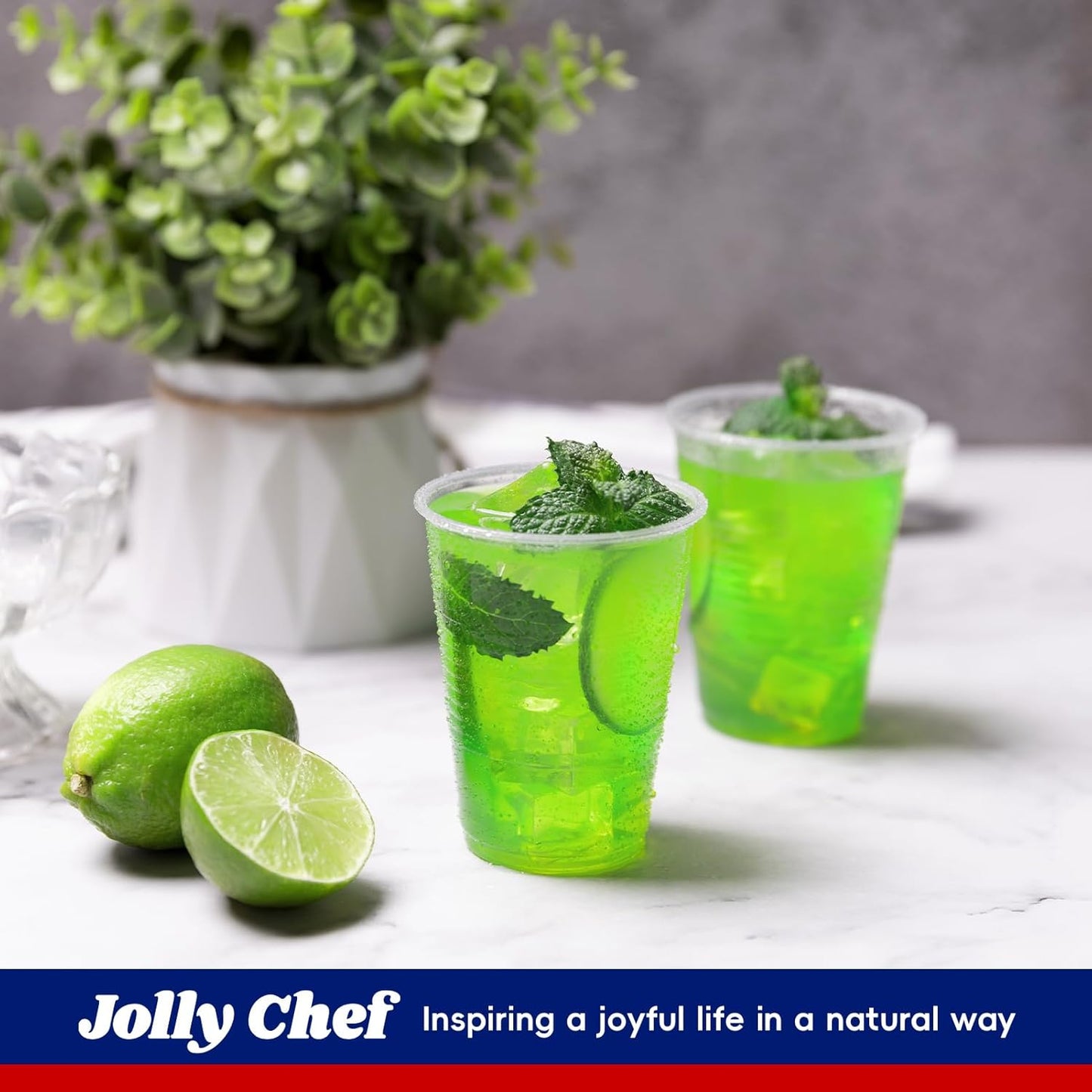 JOLLY CHEF 𝟏𝟐𝟎𝟎 𝐏𝐚𝐜𝐤 7 oz Clear Plastic Cups,7 Ounce Small Disposable Cups, Cold Party Drinking Tumblers for Tasting, Drinking and Party