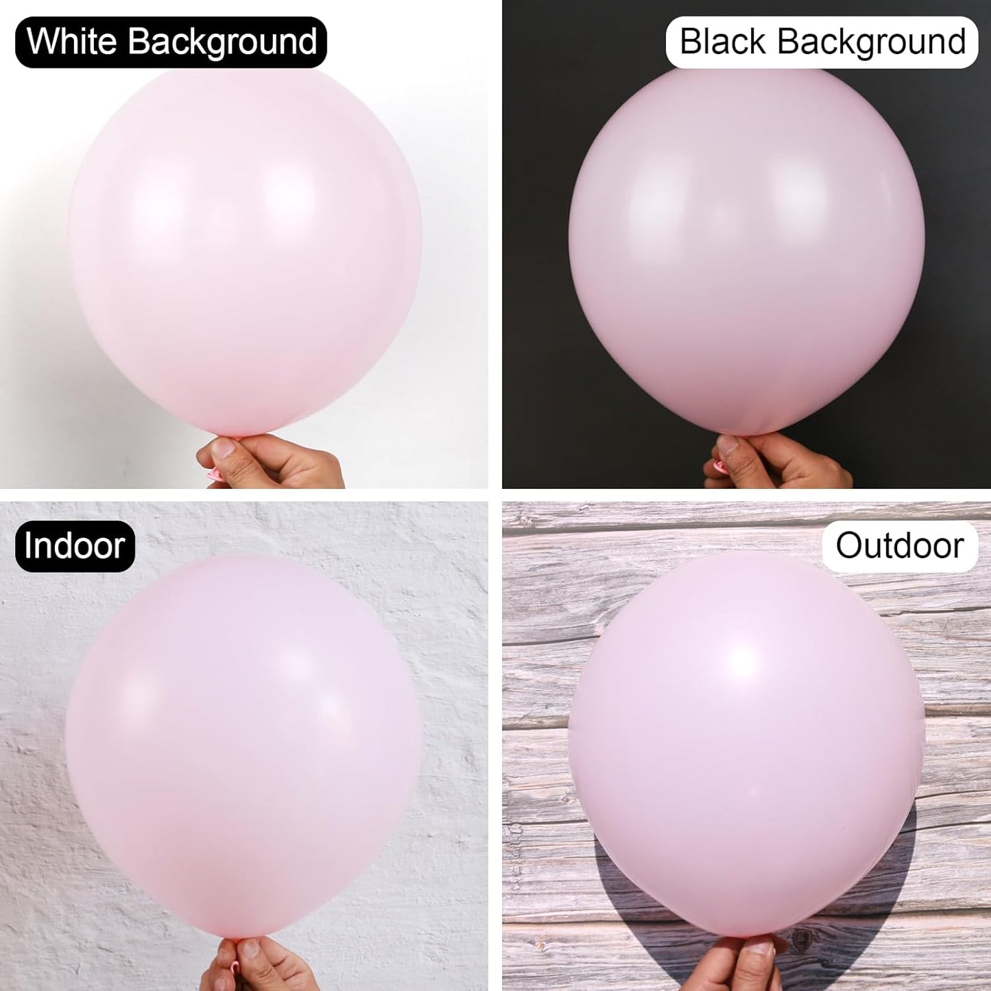 Pastel Pink Balloons, 150 pcs Different Sizes Pack of 18 Inch 12 Inch 10 Inch 5 Inch Baby Pink Balloons for Balloon Garland Balloon Arch as Birthday Party Decorations