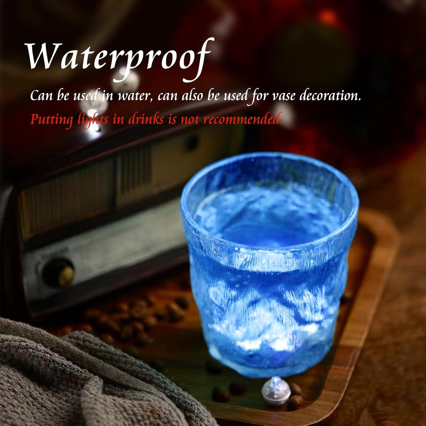 50pcs Balloon Lights Mini Led Lights Round Long Standby Time Ball Lamp Paper Lantern Balloons Lamps for Birthday Party Christmas Halloween Decoration Blue