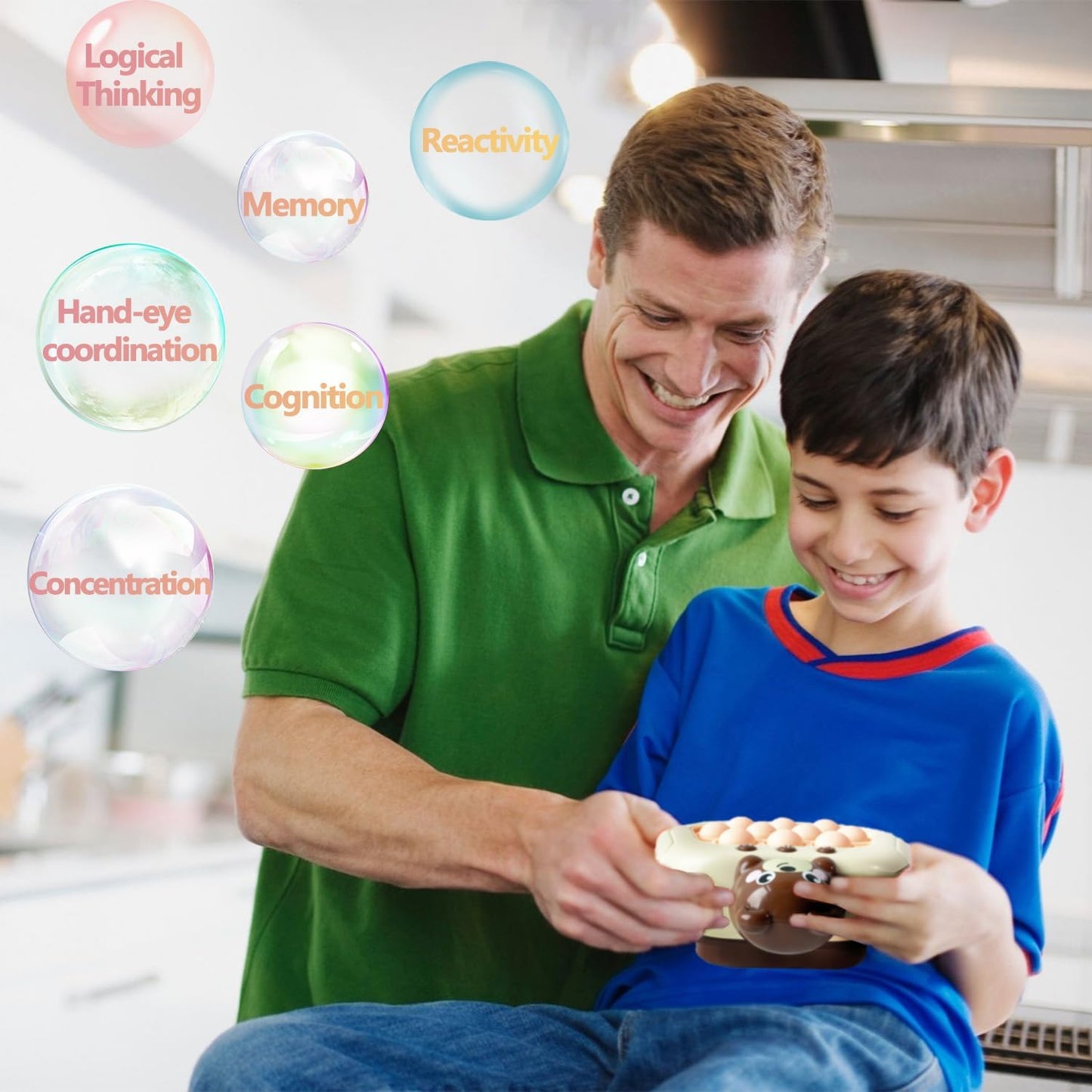 Pop The Target! Handheld Speed Push Game Machine: A Fun Multiplayer Game for Family. Sensory Fidget Toy Christmas Toys Gifts for 6 7 8 9 10 11 12 Years Old Kids Road Trip Car Games Kids Bear