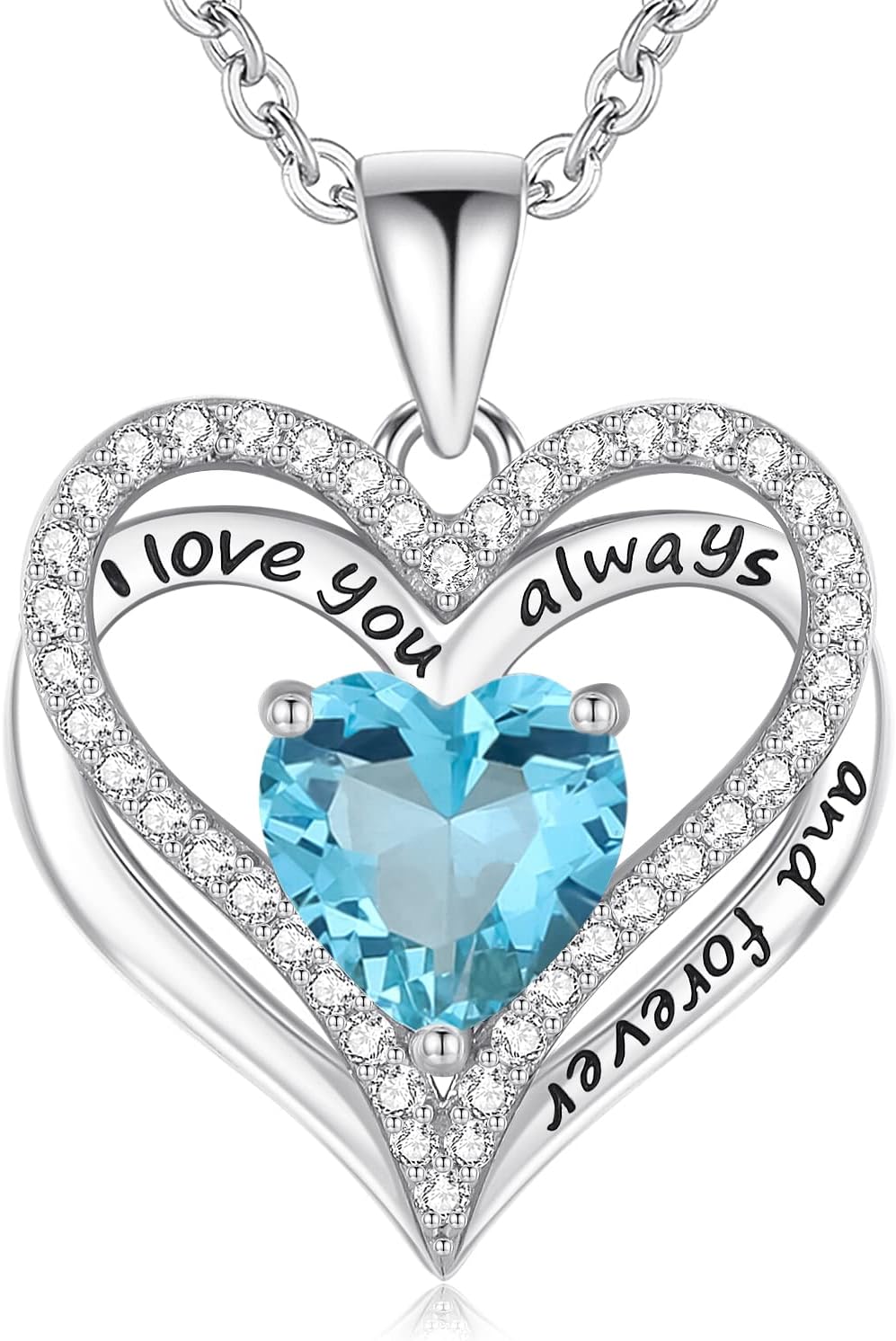 S925 Sterling Silver Necklace for Women, Wife Jewelry Rose Gold, Mom Birthday Valentines Mothers Day Gifts, Girlfriend Necklaces, Daughter Heart Jewel, Anniversary for Her