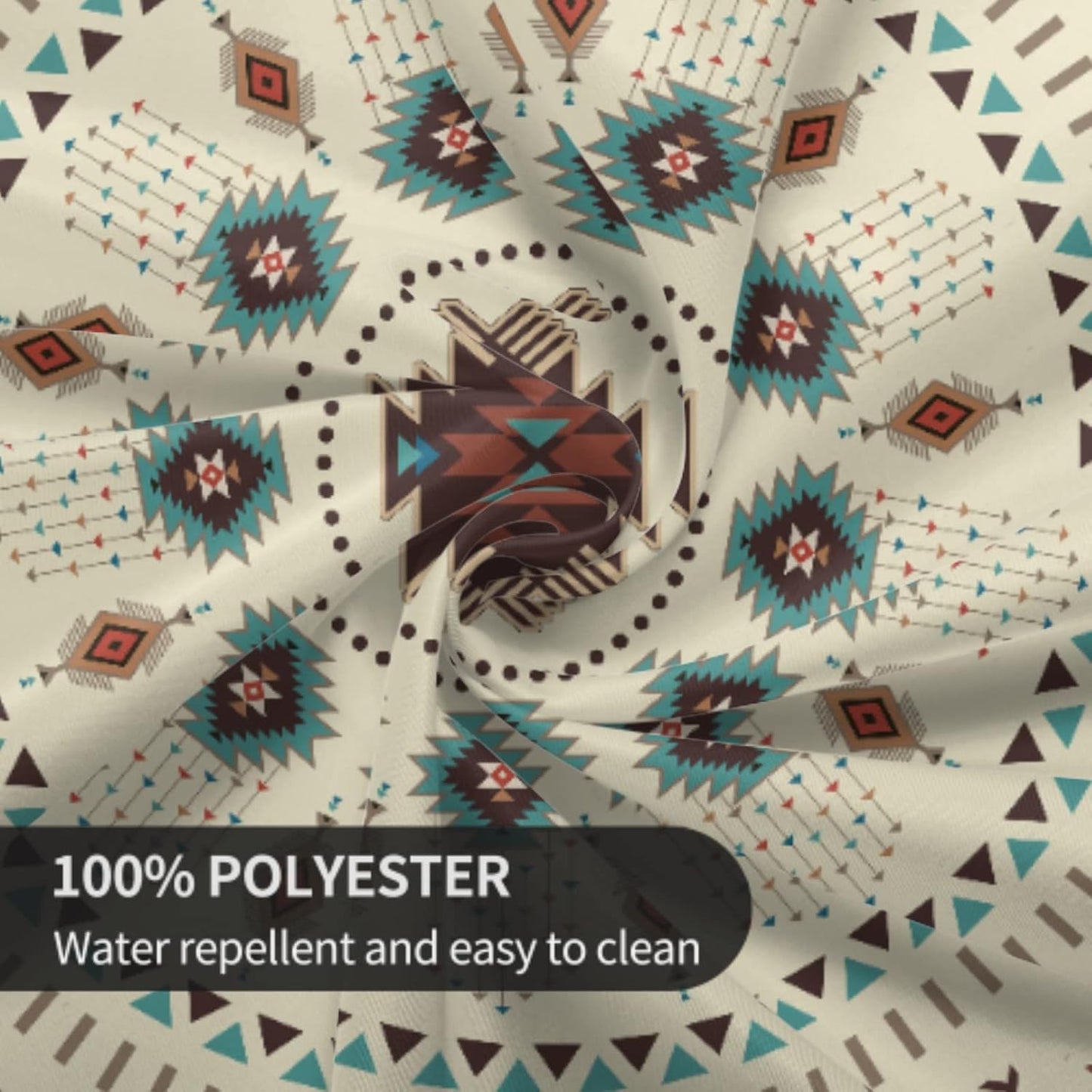 Giwawa Aztec Southwestern Round Tablecloth 60" Ethnic Tribal Geometric Design Vintage Style Circle Table Cloth Boho Chic Washble Table Cover for Dinning Kitchen Farmhouse Party Decoration