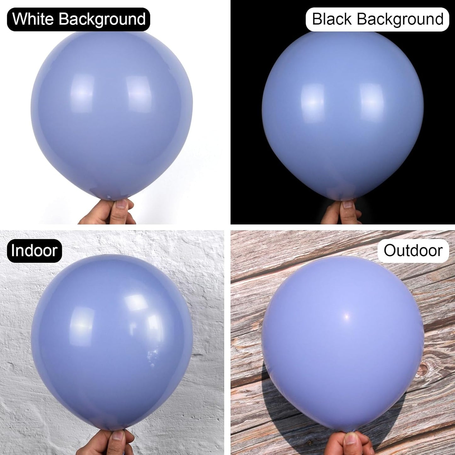 Dusty Blue Balloons, 150 pcs Different Sizes Pack of 18 Inch 12 Inch 10 Inch 5 Inch Boho Blue Latex Balloons for Balloon Garland Balloon Arch as Birthday Party Wedding Decorations