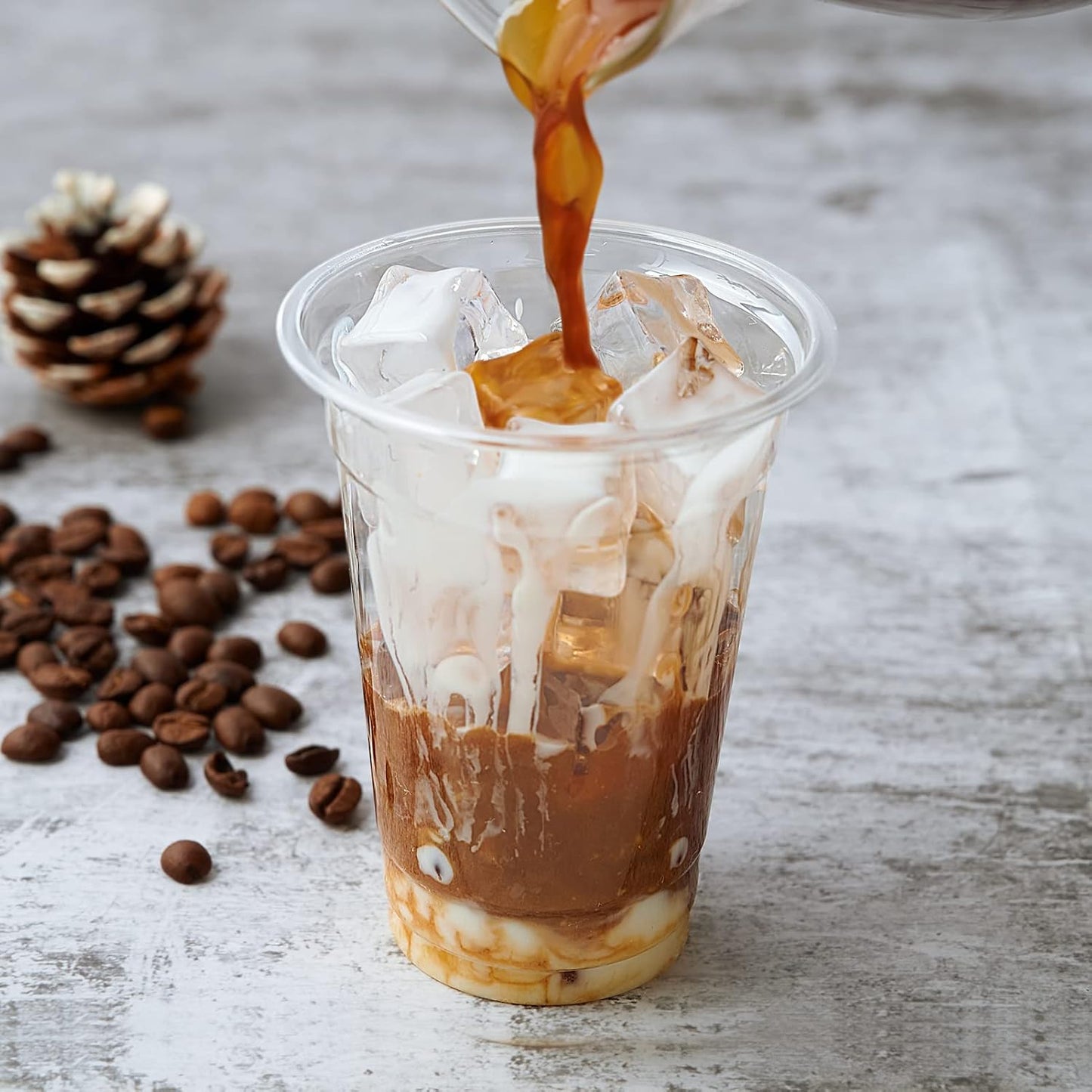 Lilymicky 300 Pack 10 oz Clear Plastic Cups, PET Disposable Drinking Cups Perfect for Birthday Parties, Ceremonies, Events