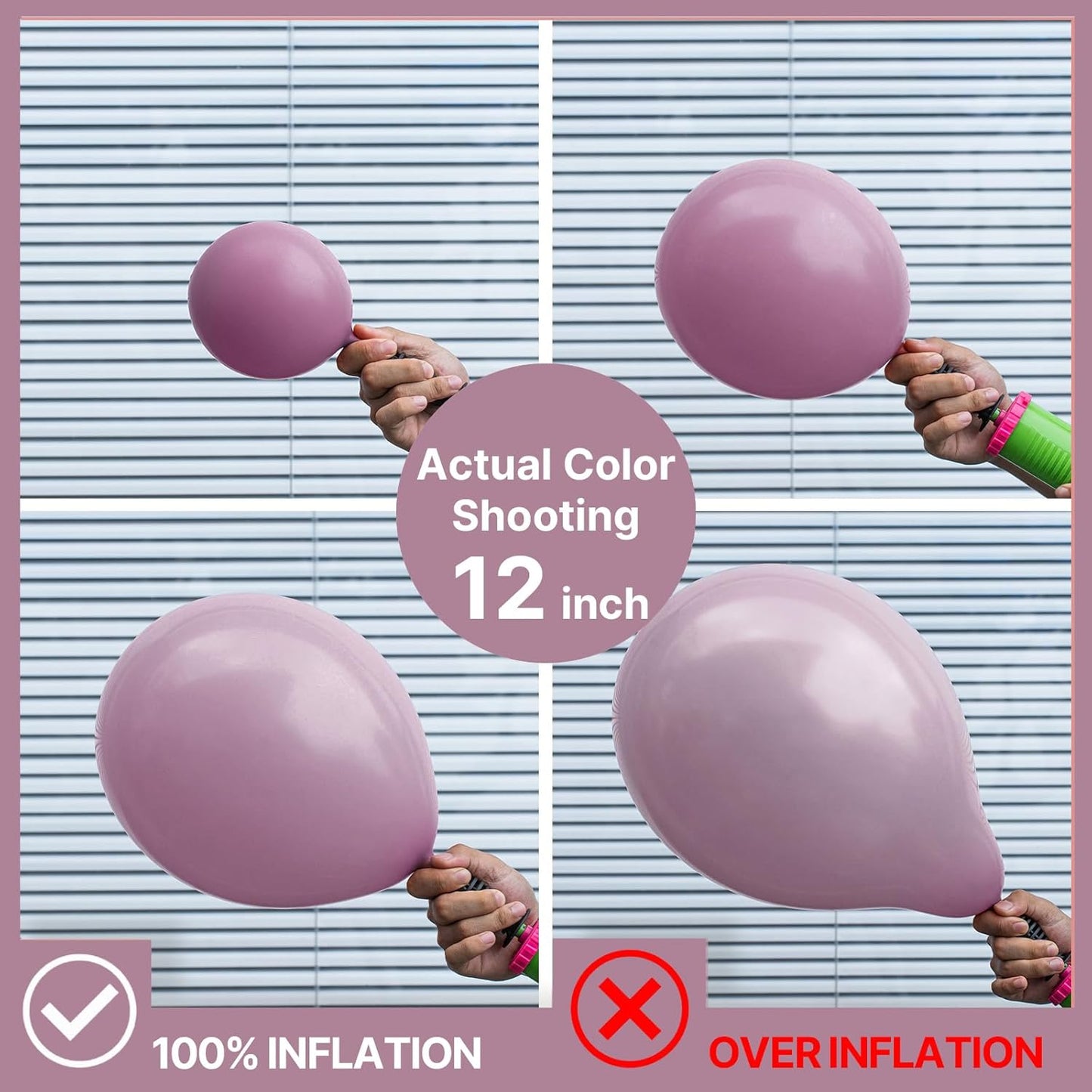 PartyWoo Dusty Purple Balloons 50 pcs 12 Inch Matte Lavender Lilac Latex Helium Balloons for Wedding Baby Shower Gender Reveal Graduation Birthday Party Decorations Purple-F29