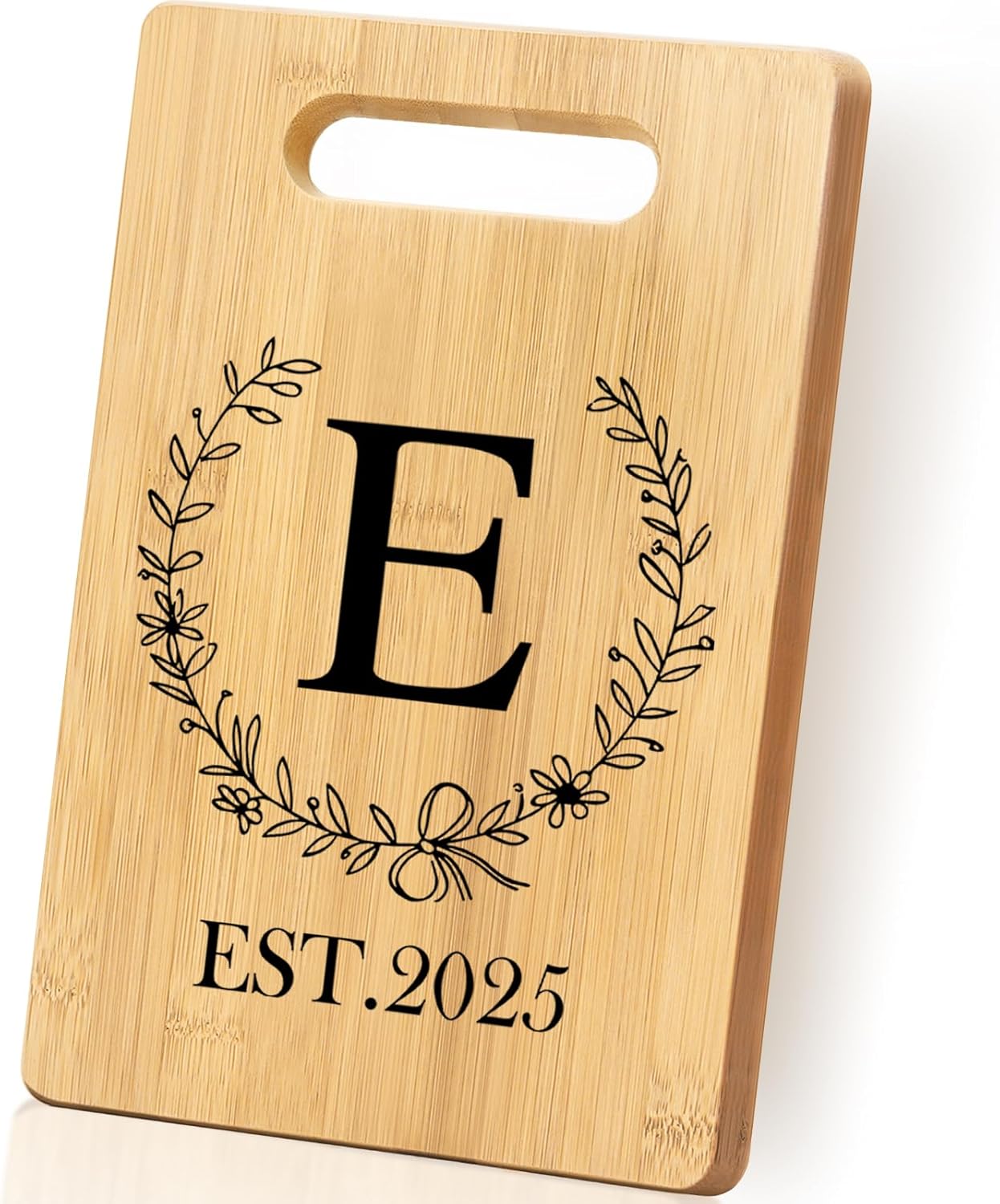 Personalized Cutting Board, Monogrammed Wedding Gift for Couple Newlywed 2025, Initial Birthday Gifts for Women, Gift for Bridal Shower Wedding Shower Engagement Anniversary Housewarming(Letter-E)