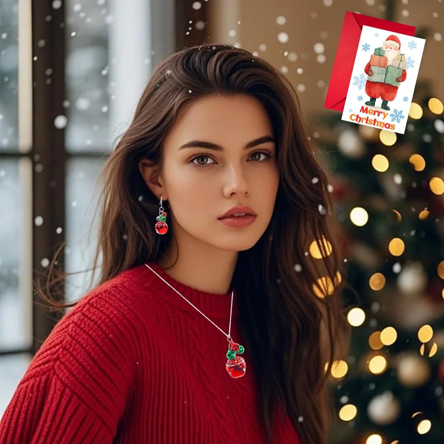 Jewelry Set for Women, Pearl Necklace Dangle Earrings Set Allergy Free Wedding Party Jewelry for Bridal Bridesmaid