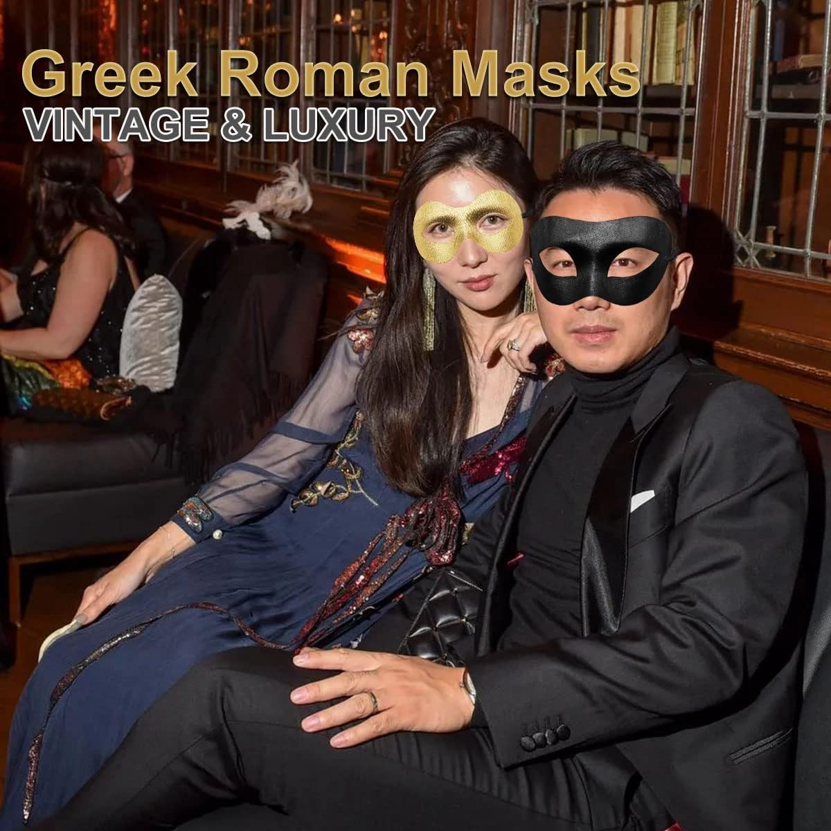 MYMENU Vintage Greek Roman Mask - Venetian Retro Mask for Halloween, Carnival, Mardi Gras, Cosplay