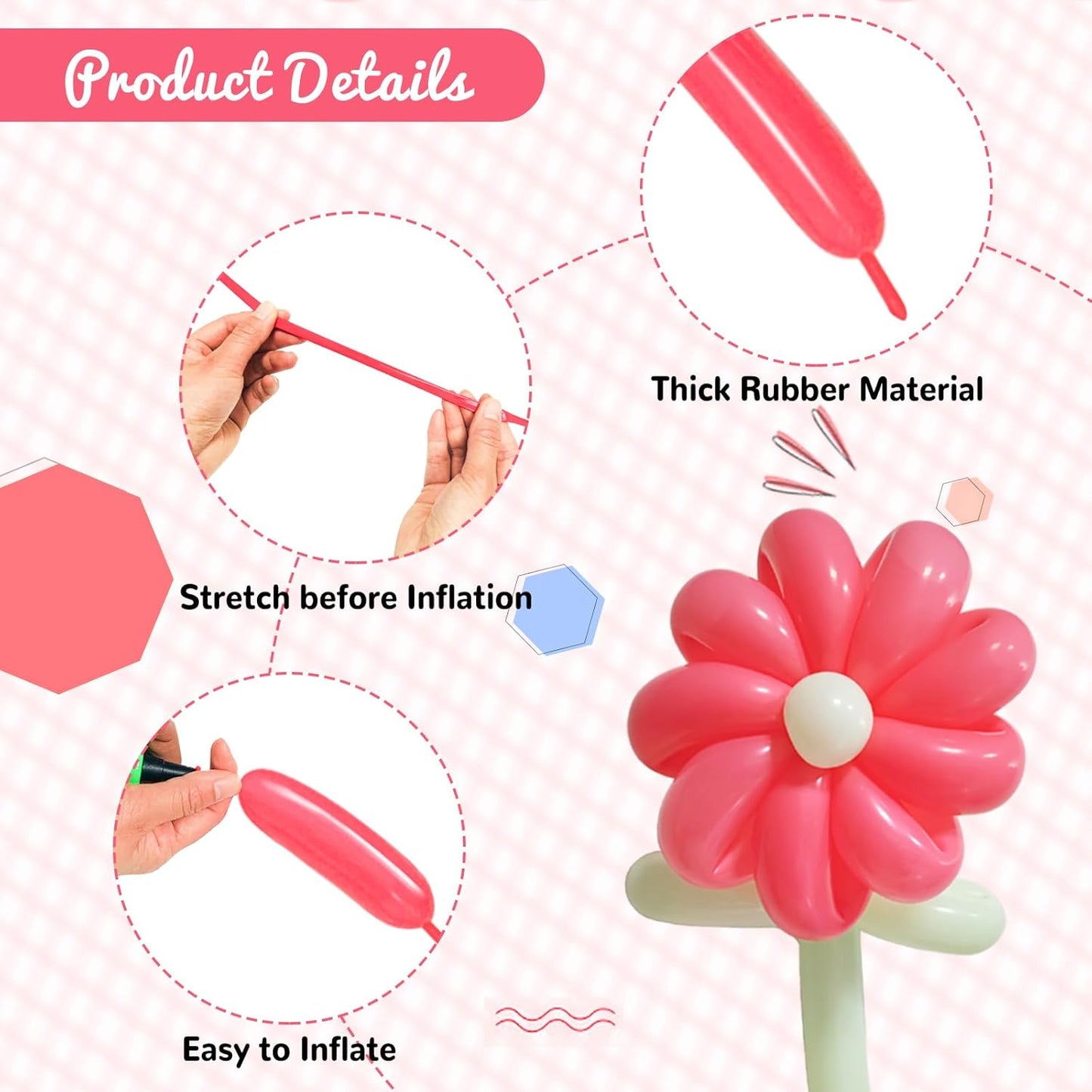 100Pcs Pastel Red 260 Balloons, Long Balloon for Tying Balloon Arch, Long Skinny Balloons for Twisting Ballons Animal balloons Birthday Party Wedding Festival Decorations