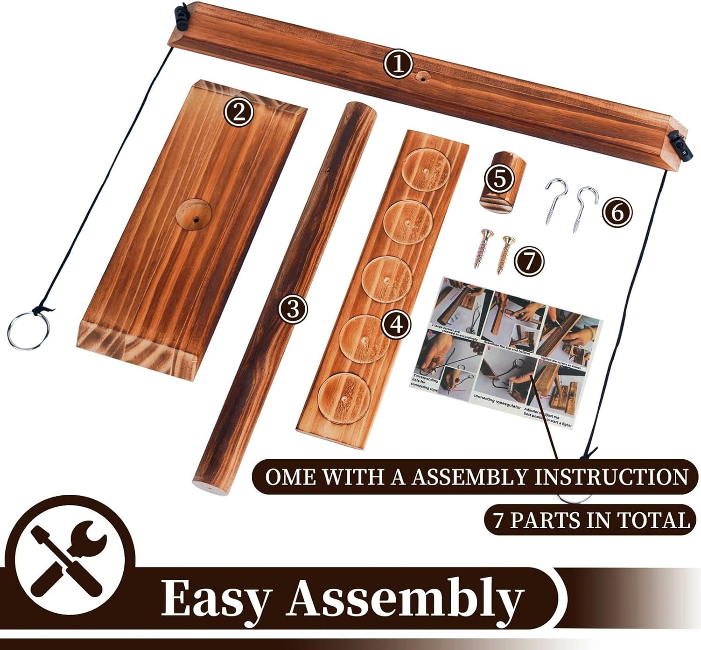 Ring Toss Game, Ring Throwing Game with Shot Put, Hook and Ring Throwing Game for Adults Kids, Fun Hook and Ring Game with Ladder