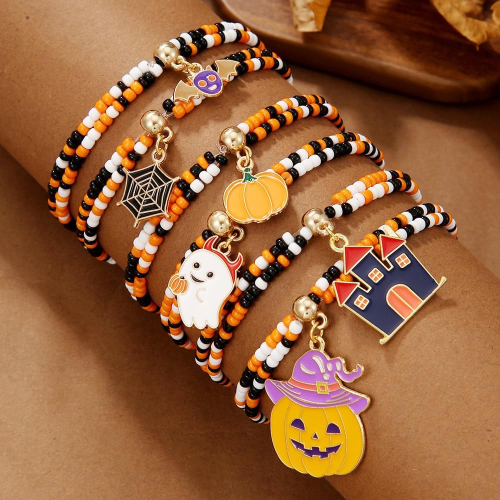 Heishi Surfer Clay Bead Bracelets Set for Women - Preppy Smile Evil Eye Beaded Stretch Bracelets Elastic Layering Friendship Bracelets- Stackable Boho Disc Summer Jewelry Set